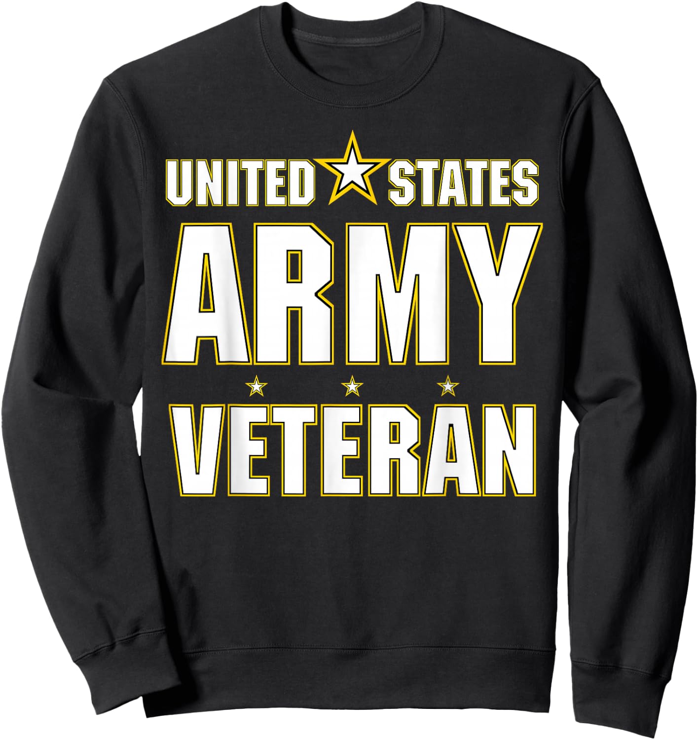 Us United States Army Star Military Sweatshirt - Sweatshirt | Black