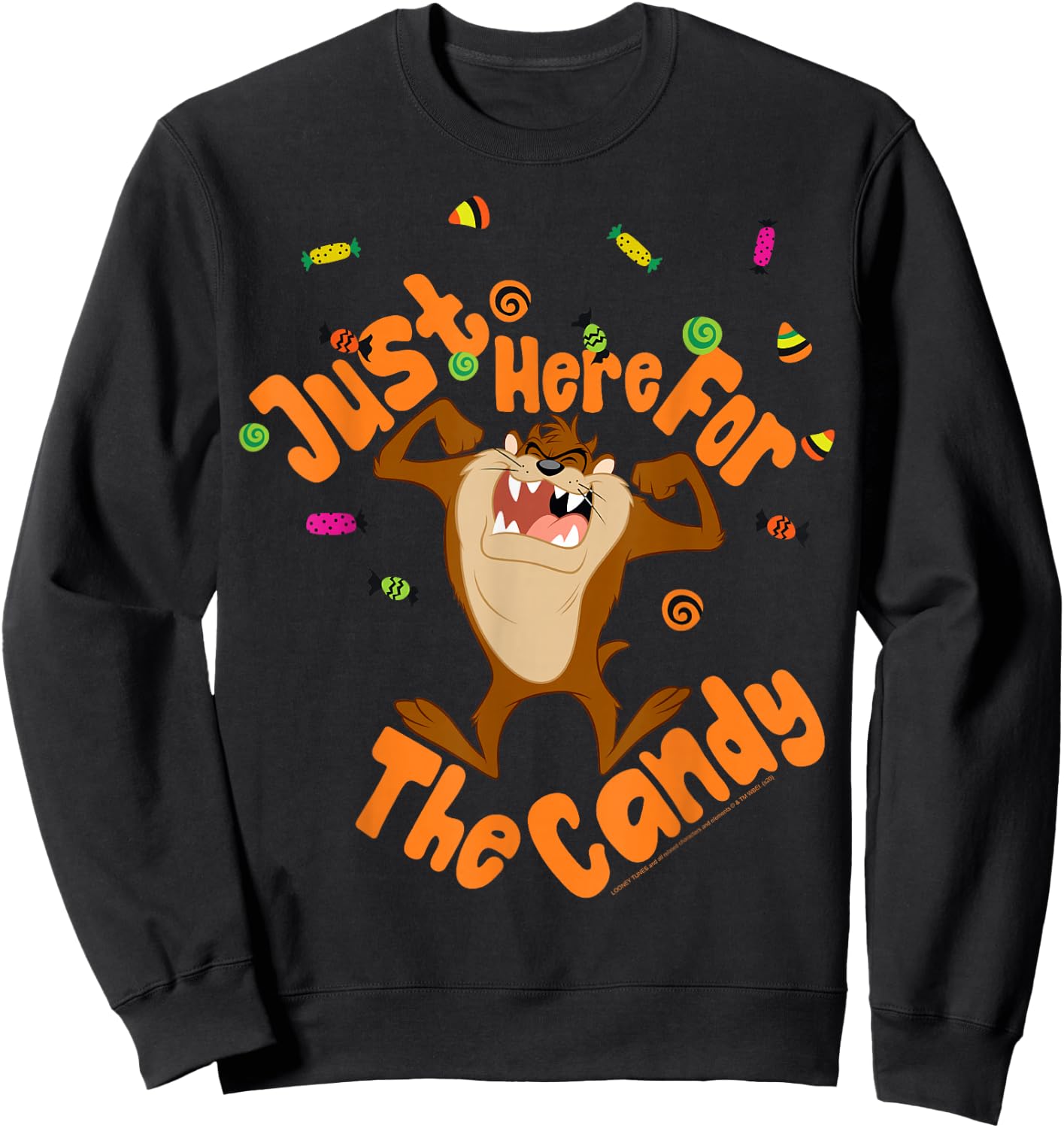 Looney Tunes Tasmanian Devil Here For Candy Sweatshirt - Sweatshirt | Black