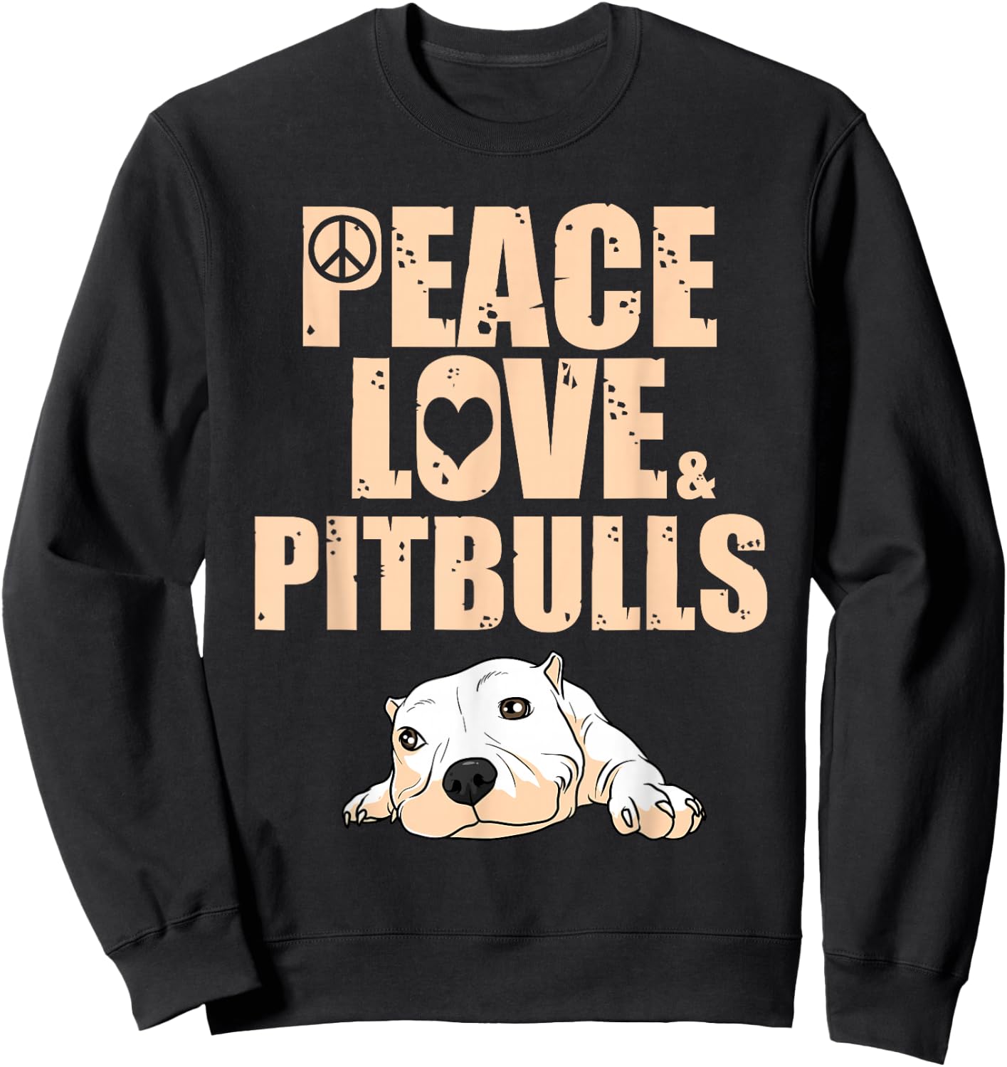 Funny Pitbull Rescue Adoption Men Women Boys Girls Gift Sweatshirt - Sweatshirt | Black