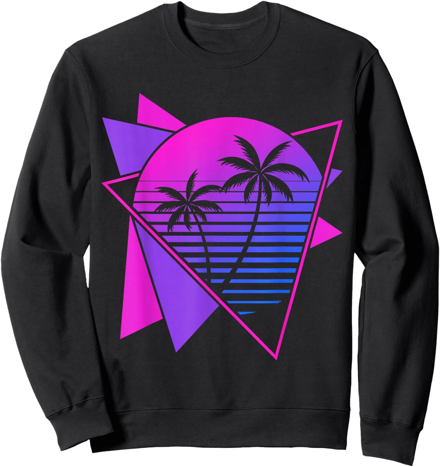 Retro 80s Synthwave Aesthetic 1990s Art Vaporwave Sweatshirt - Sweatshirt | Black