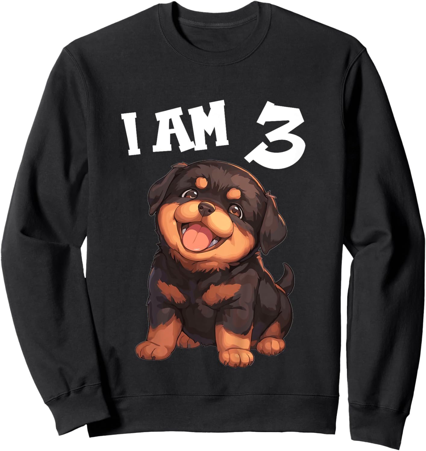 Kids 3 Years old 3th birthday Rottweilers Rottweiler Sweatshirt - Sweatshirt | Black