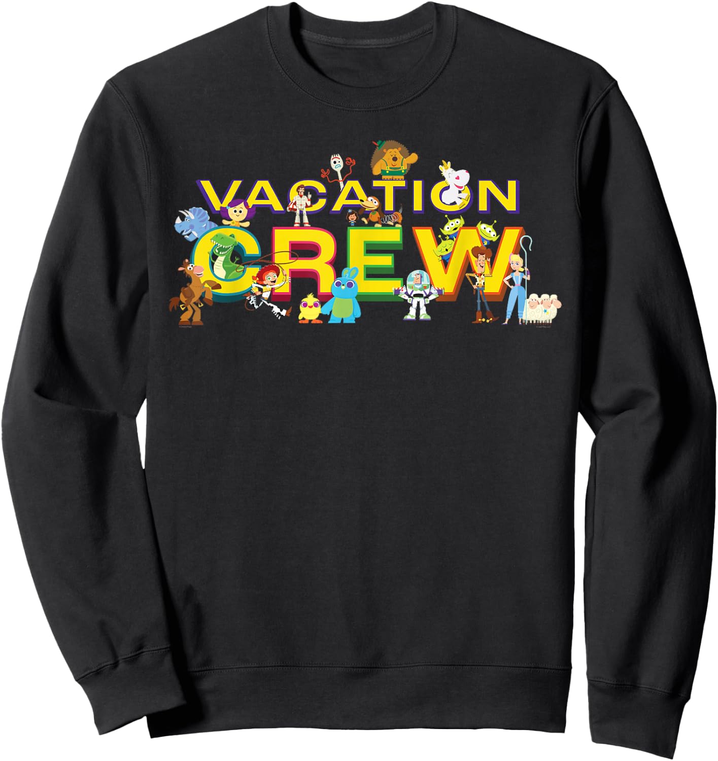 Disney and Pixar’s Toy Story Family Trip Vacation Crew Sweatshirt - Sweatshirt | Black
