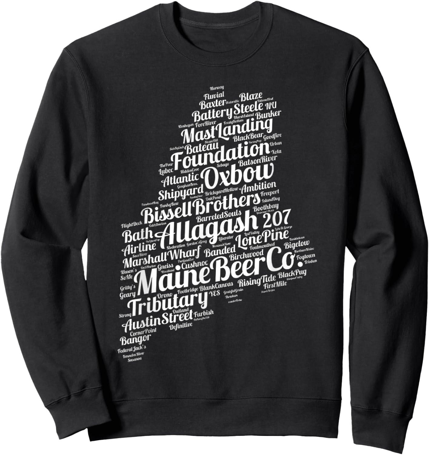 Maine Breweries Sweatshirt - Sweatshirt | Black