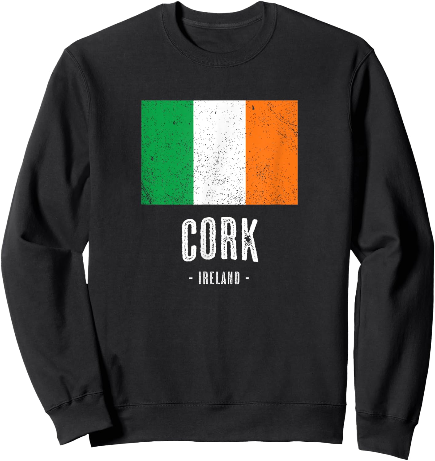 City of CORK - Ireland | Irish Flag Souvenir Sweatshirt - Sweatshirt | Black