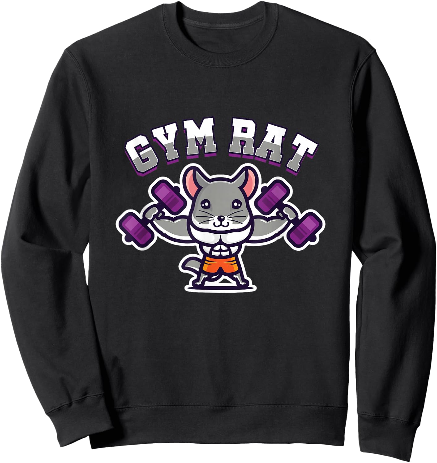 Cute Mouse Owner Exercise Workout Fitness Enthusiast Gym Advice Sweatshirt - Sweatshirt | Black