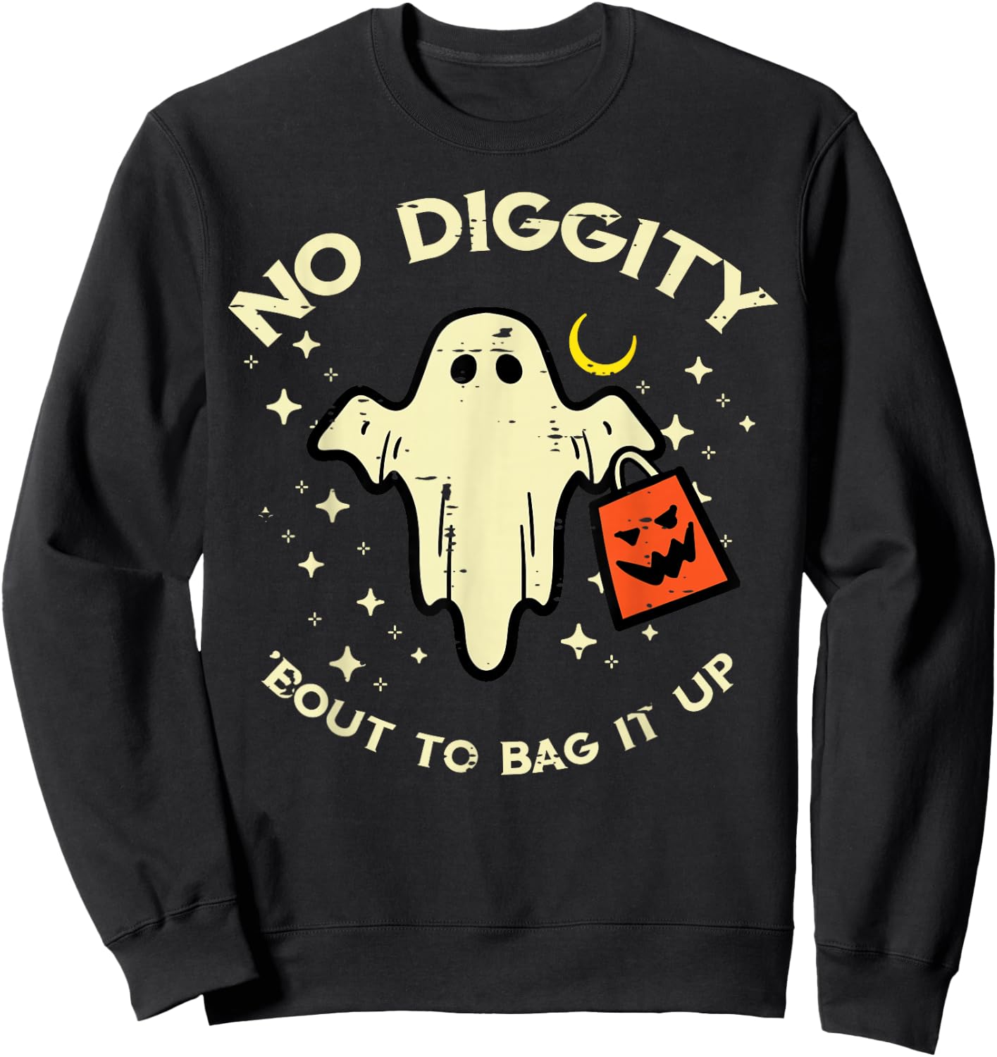 Halloween Ghost Costume Toddler Boys Girls Kids Women Men Sweatshirt - Sweatshirt | Black