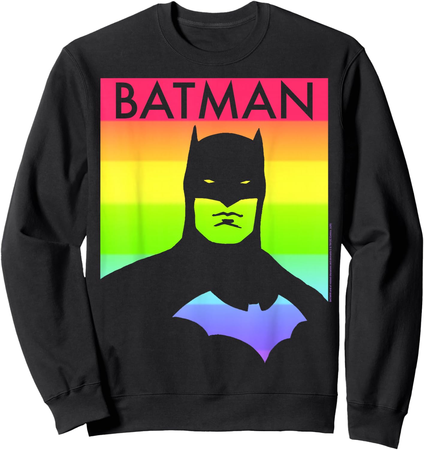 DC Comics Pride Batman Rainbow Poster Sweatshirt - Sweatshirt | Black
