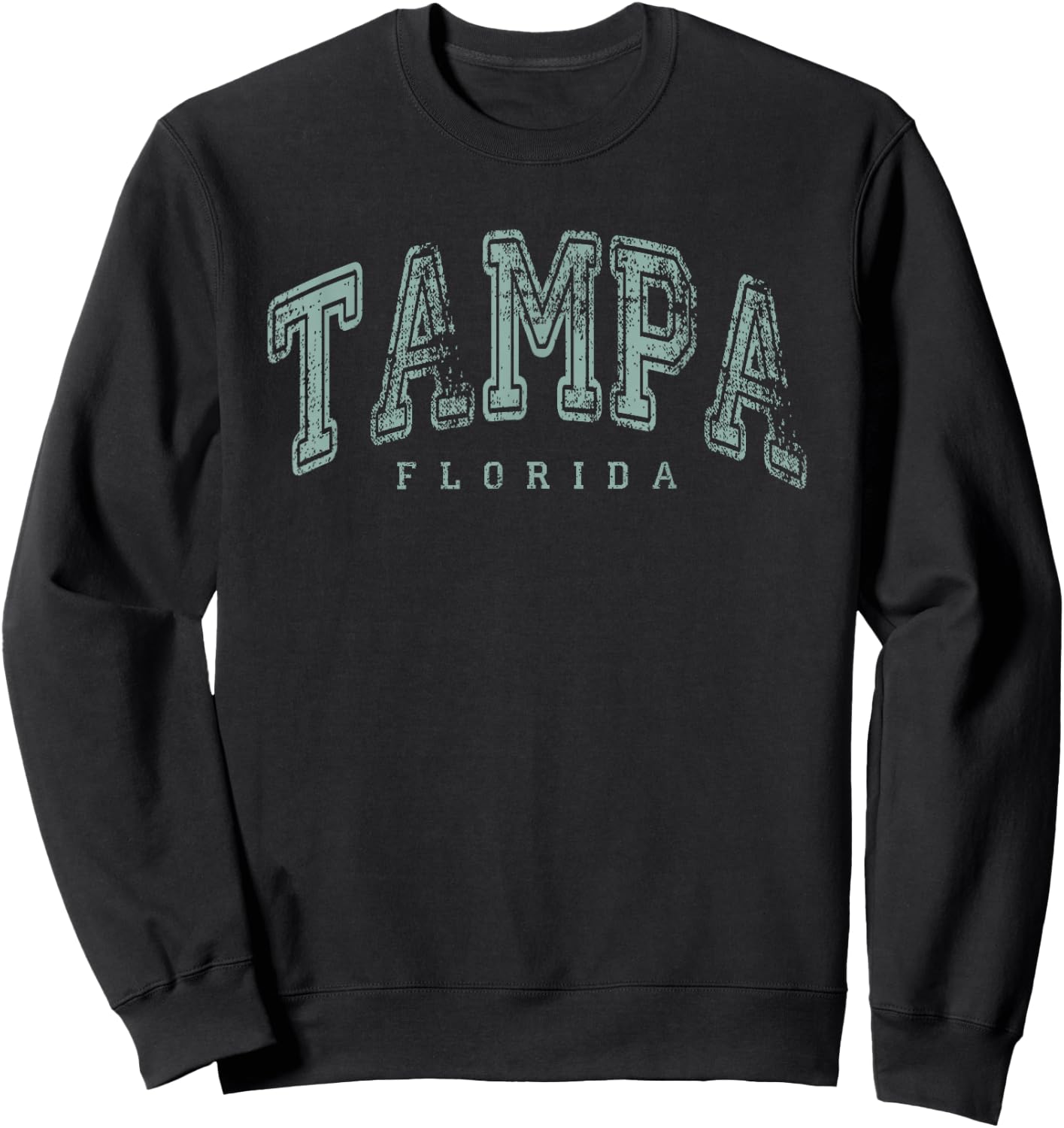 Tampa Florida Vintage Retro US City State Pride Travel Sweatshirt - Sweatshirt | Black