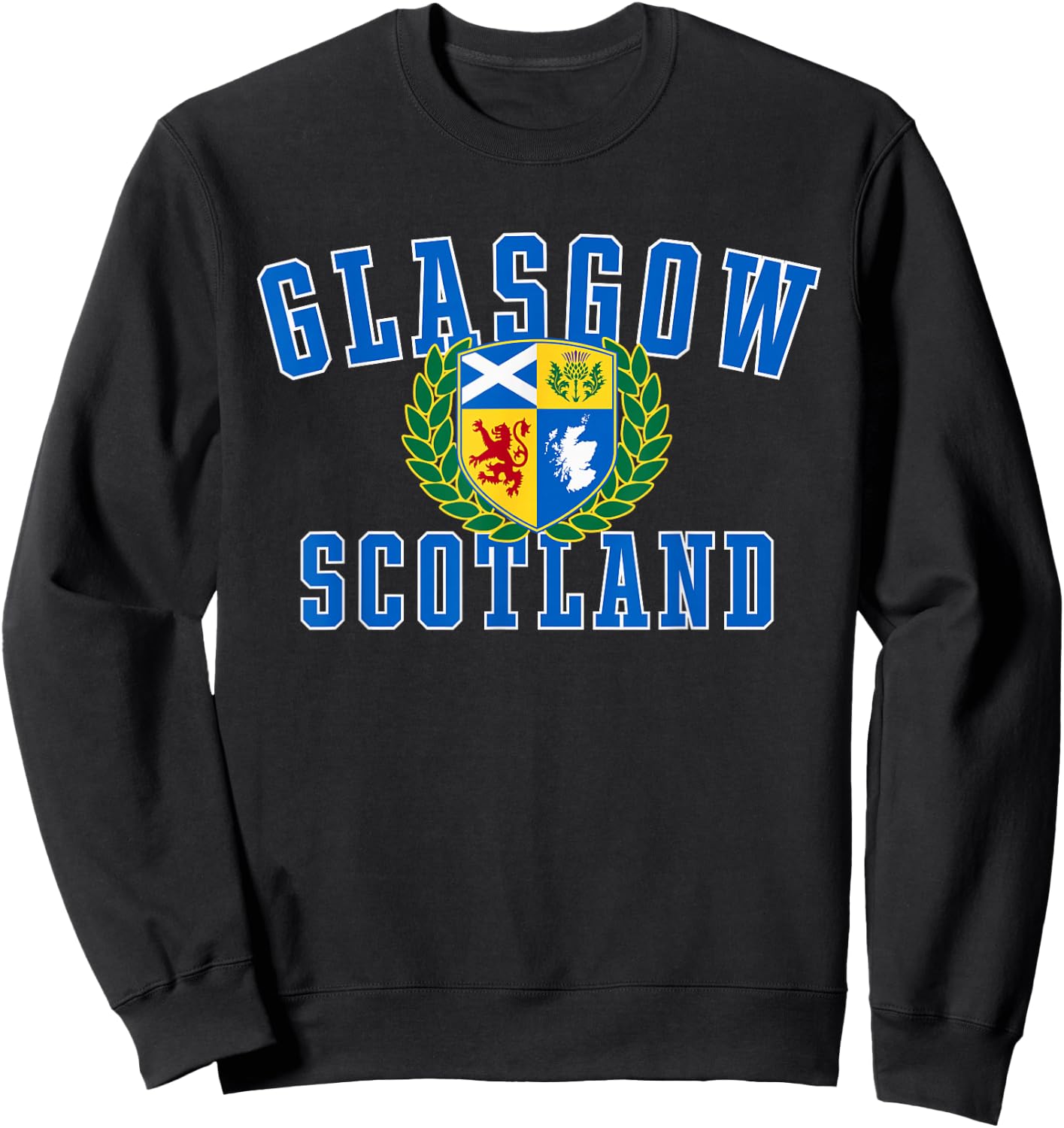 Glasgow Scotland Crest Sweatshirt - Sweatshirt | Black