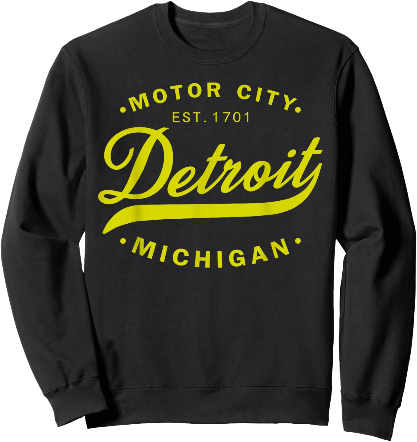 Classic Michiganians Vintage Detroit Motor City Michigan MI Sweatshirt - Sweatshirt | Black