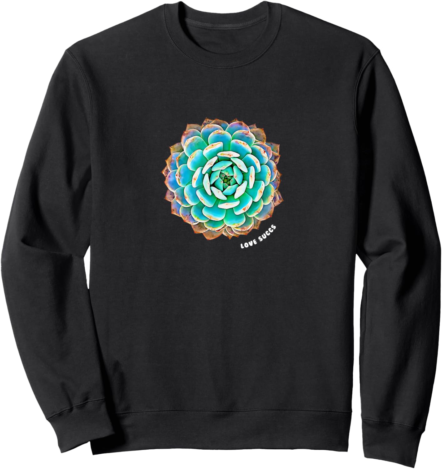 Love Succs Succulent Sweatshirt - Sweatshirt | Black