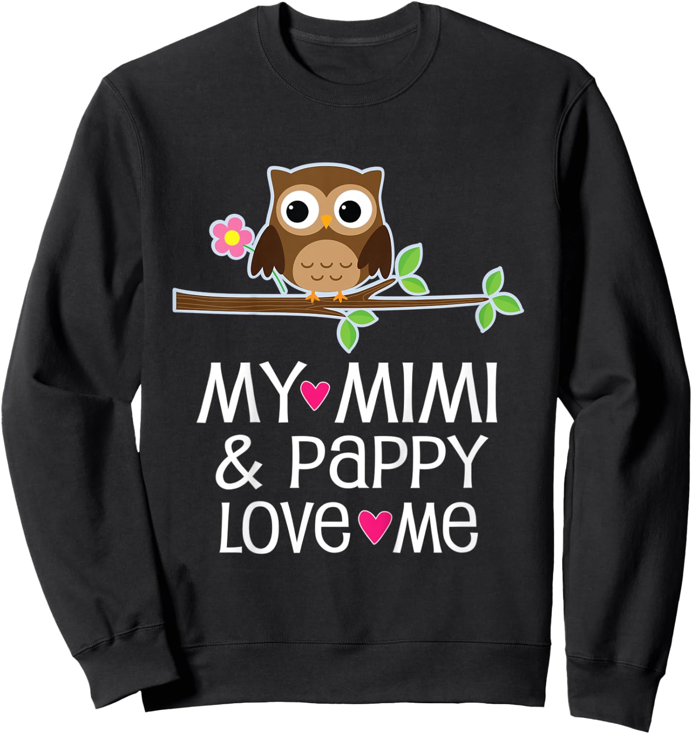 Kids My Mimi and Pappy Love Me Sweatshirt - Sweatshirt | Black