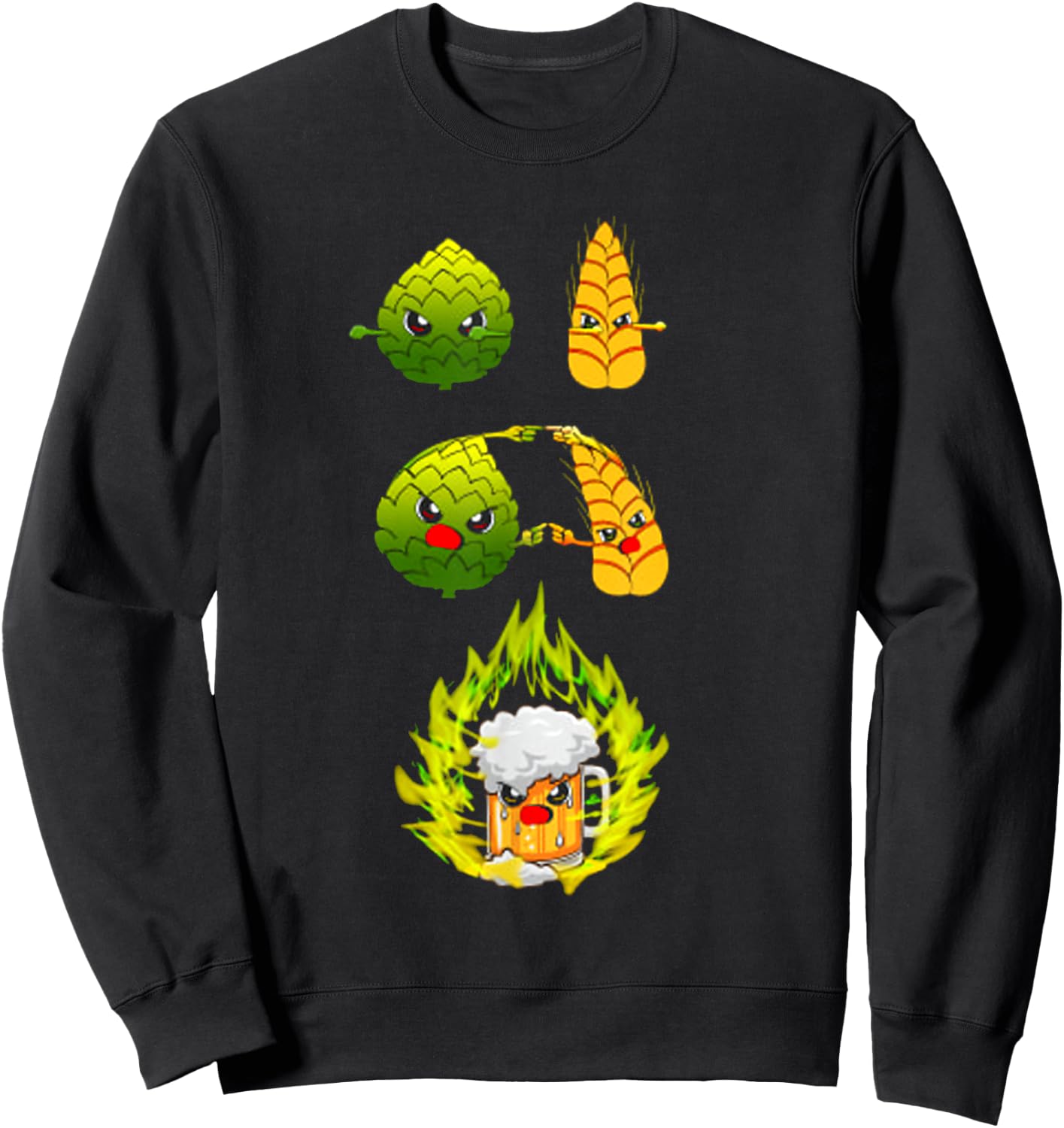 Wheat Beer Hops Fusion Beer Shirt For Beer Drinker Lover Sweatshirt - Sweatshirt | Black