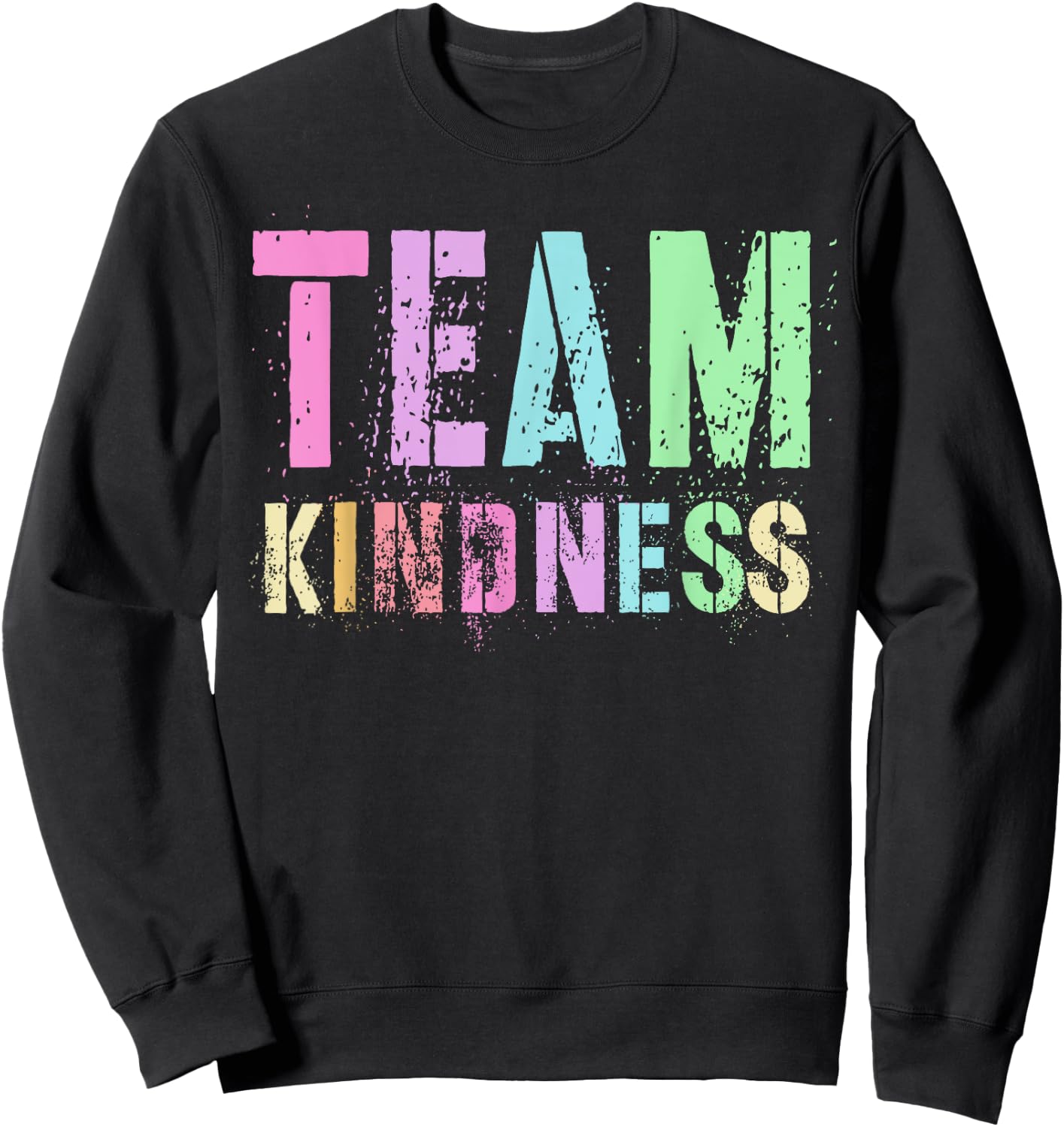 Vintage TEAM KINDNESS Teacher Buddy Unity Day SPED Be Kind Women Kids Sweatshirt - Sweatshirt | Black