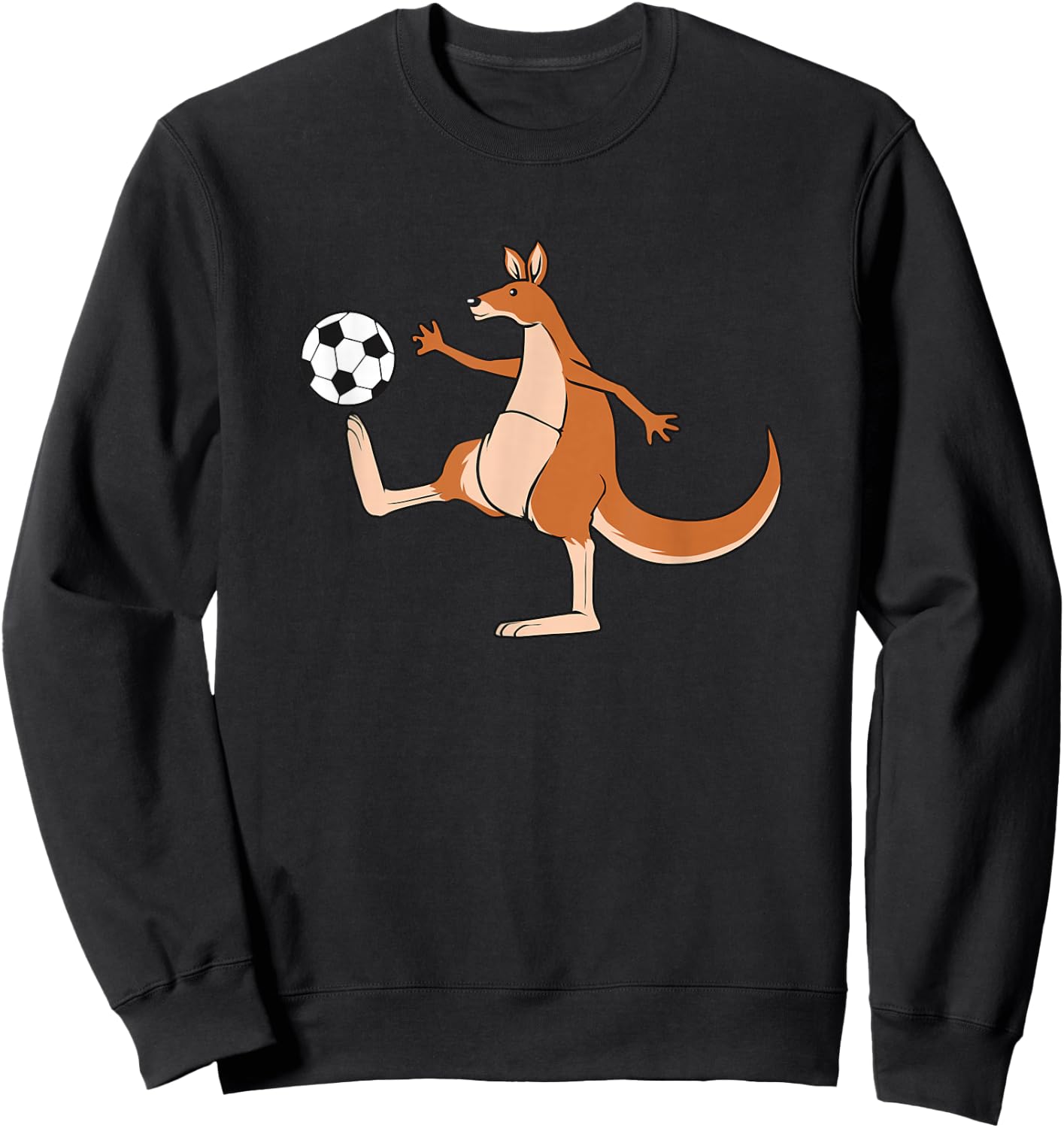 Soccer Player Kangaroo Australian Outback Sweatshirt - Sweatshirt | Black