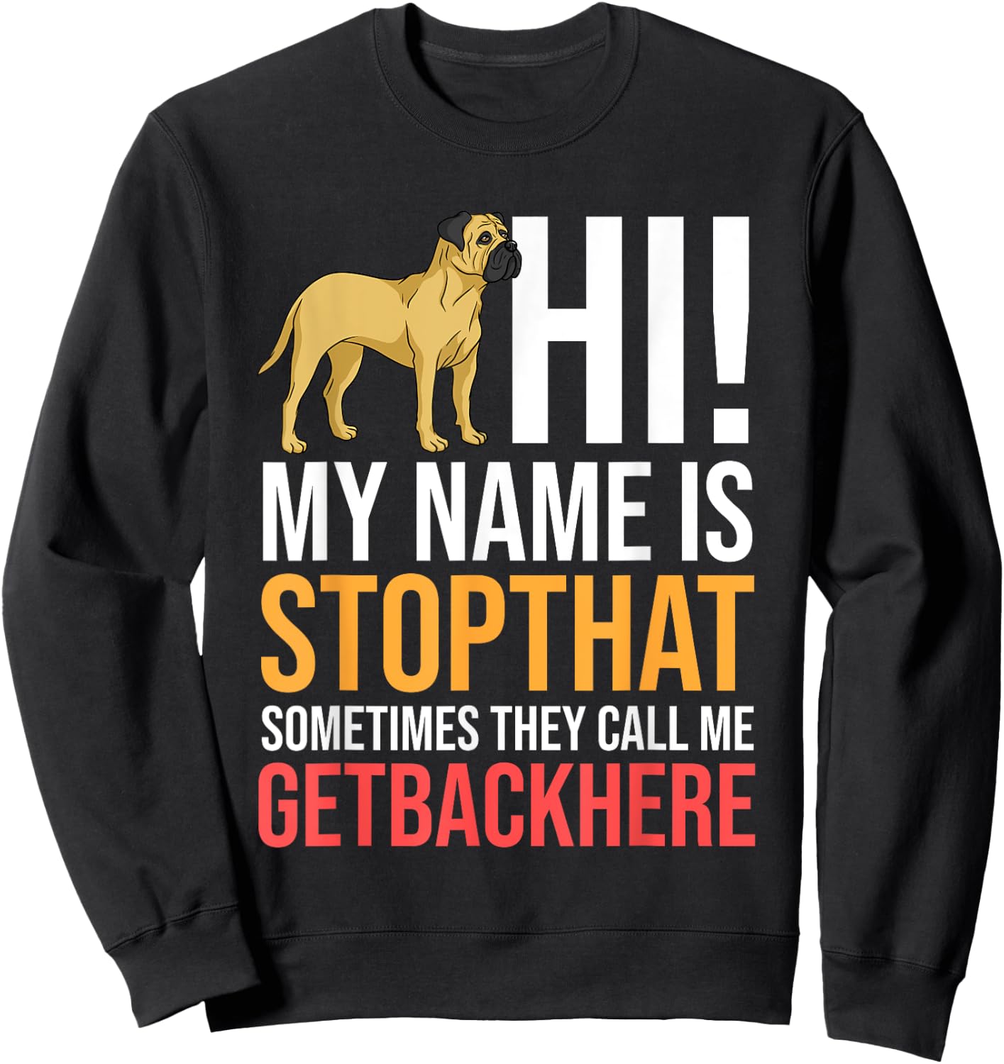English Mastiff Dog Gift Puppies Owner Lover Women Girls Kids Sweatshirt - Sweatshirt | Black