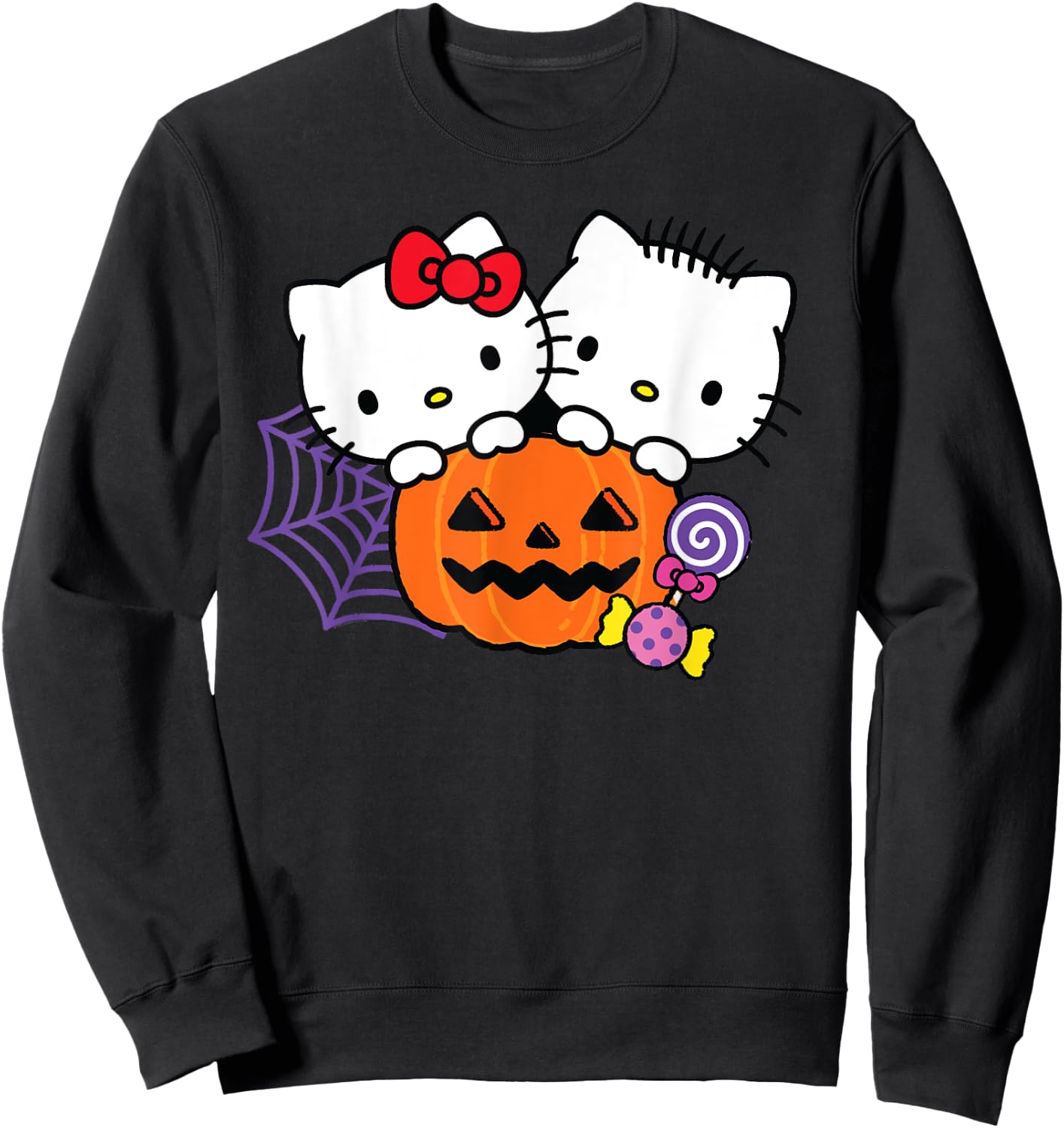 Hello Kitty Dear Daniel Perfect Pair Halloween Sweatshirt - Sweatshirt | Black