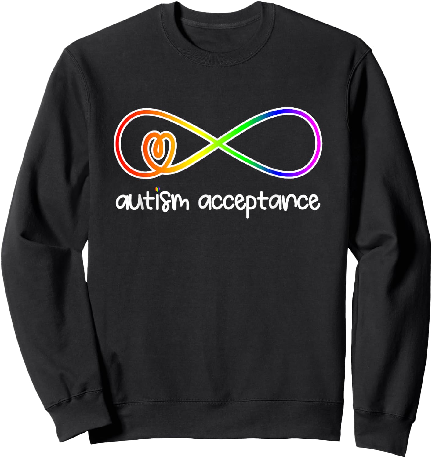 Wear Red Instead Autism-Acceptance In April Sweatshirt - Sweatshirt | Black