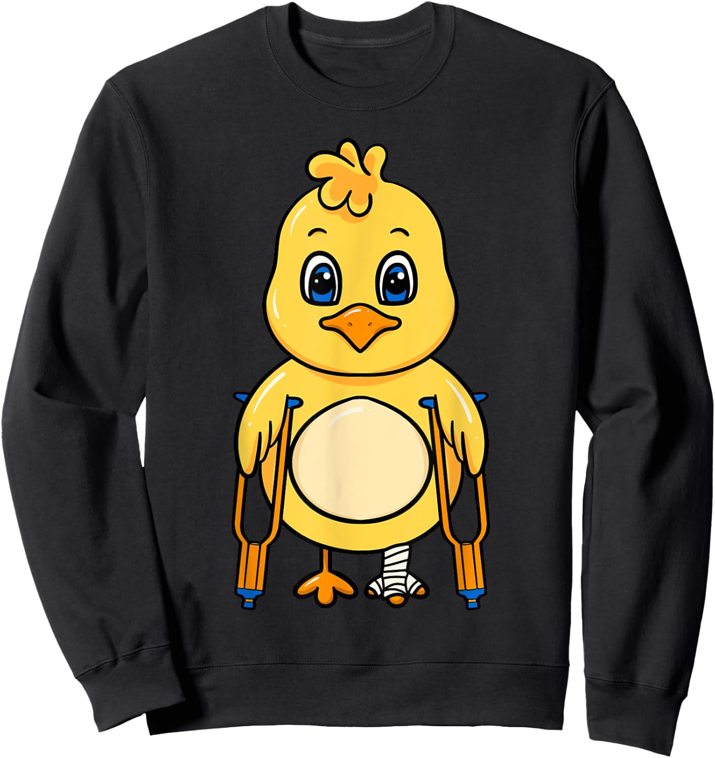 Chicken Broken Bones Foot Leg Injury Recovery Rehab Gift Sweatshirt - Sweatshirt | Black
