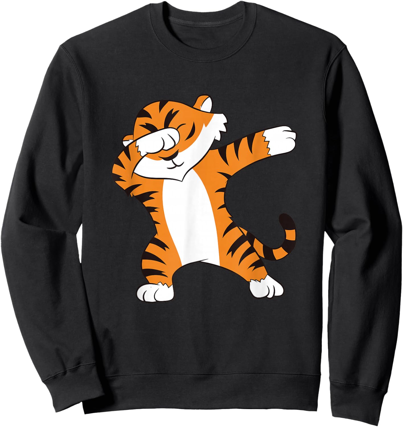 Tiger Dabbing Cute Tiger Sweatshirt - Sweatshirt | Black