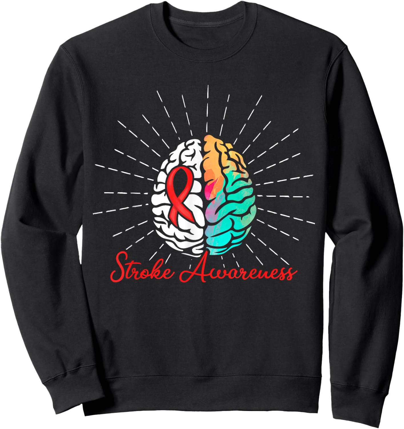 Stroke Awareness Survivor Treatment Strong Warrior Sweatshirt - Sweatshirt | Black