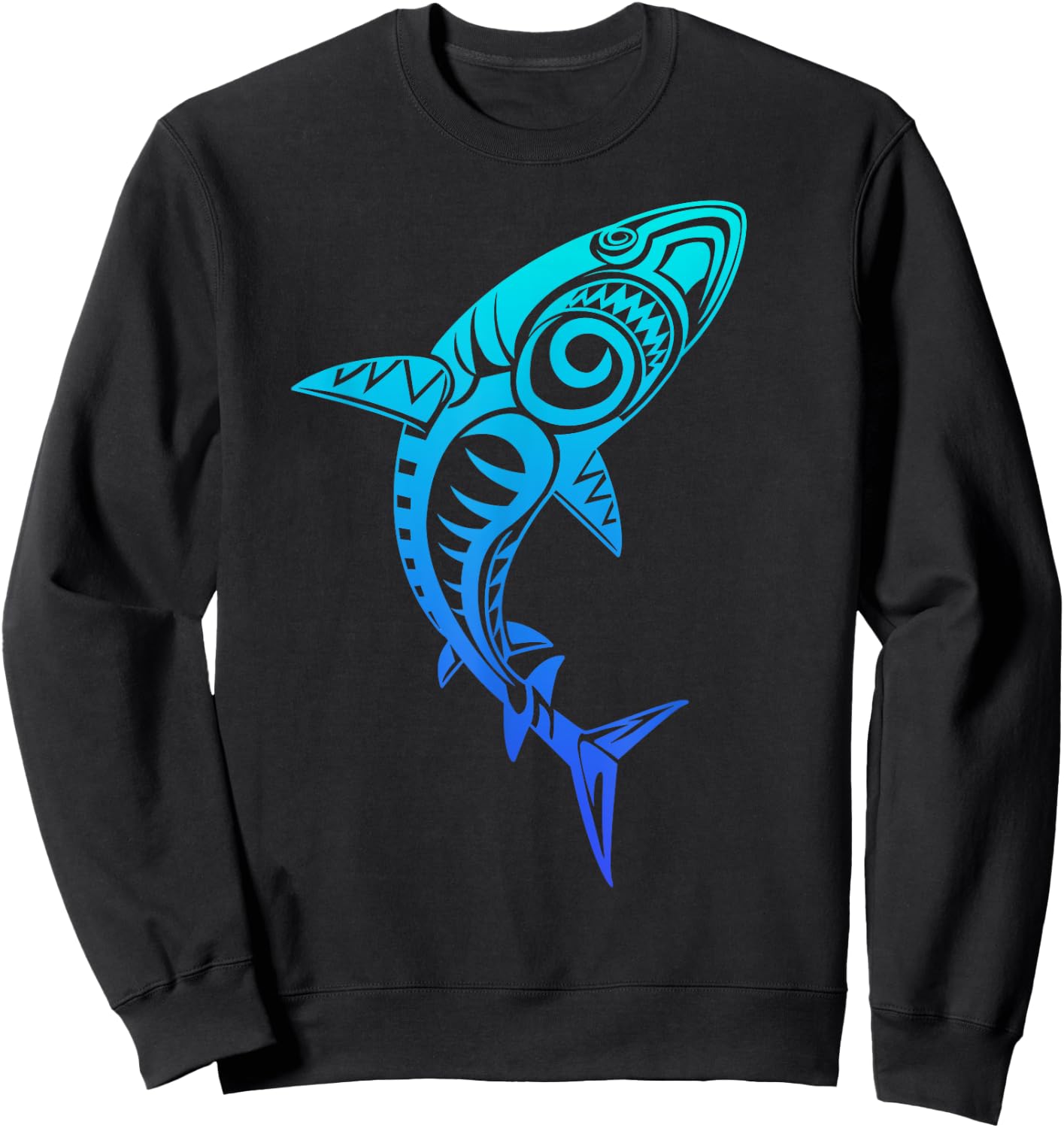 Culture Shark Symbol Blue, Haka Kia Ora Dance New Zealand Sweatshirt - Sweatshirt | Black