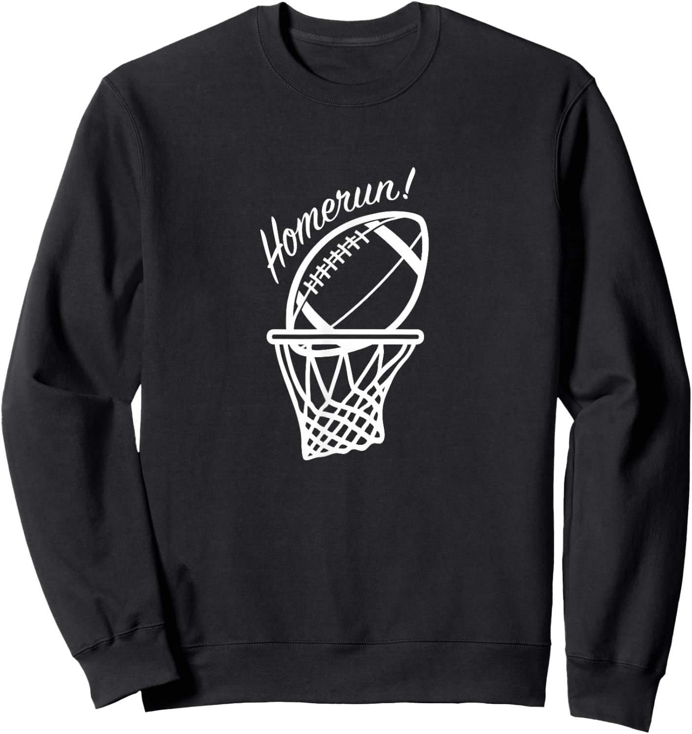 Funny Baseball Football Basketball Sports Novelty Gift Sweatshirt - Sweatshirt | Black