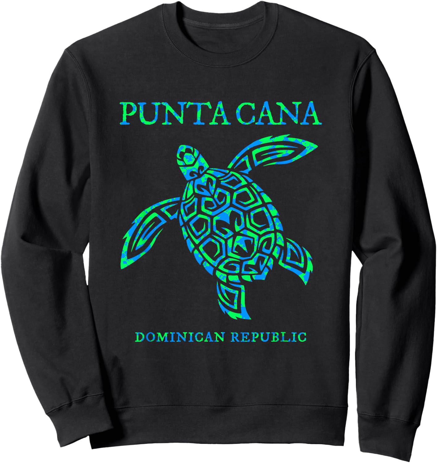 Punta Cana Dominican Republic Sea Turtle Boys Girls Toddler Sweatshirt - Sweatshirt | Black