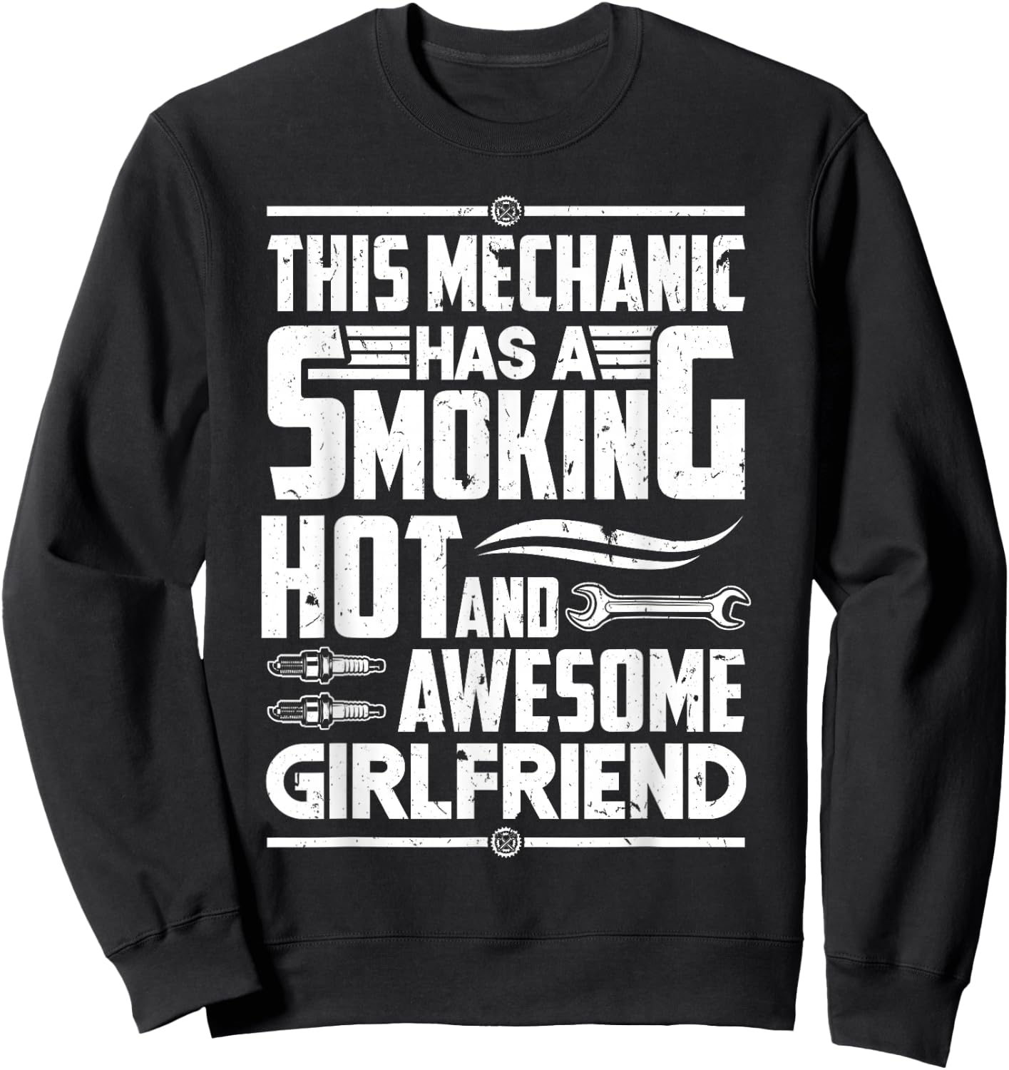 Diesel Car Mechanic Mechanic Has Girlfriend Boyfriend Sweatshirt - Sweatshirt | Black