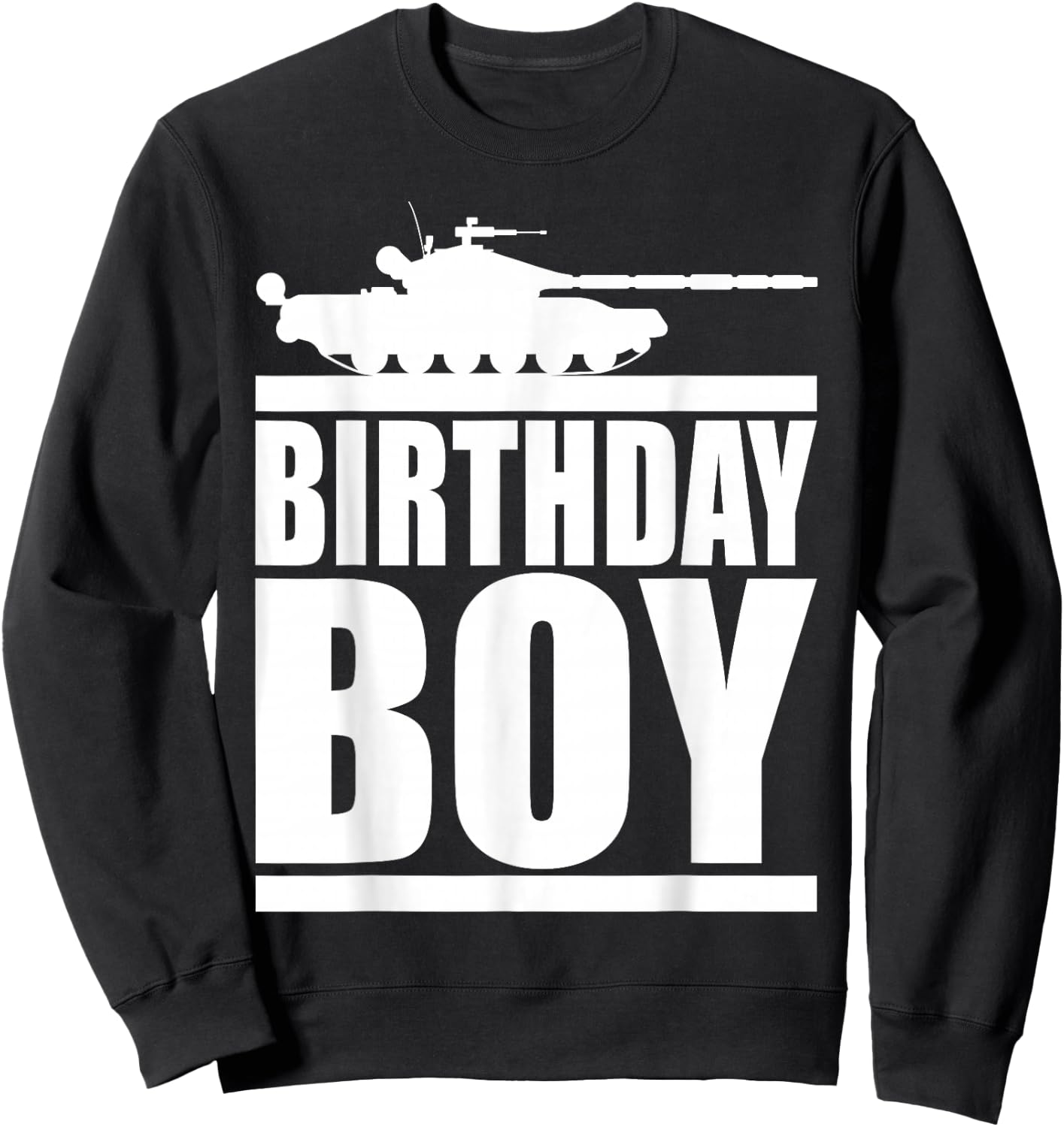 Army Party Birthday Boy Shirt Kids Military Tank Boys Sweatshirt - Sweatshirt | Black