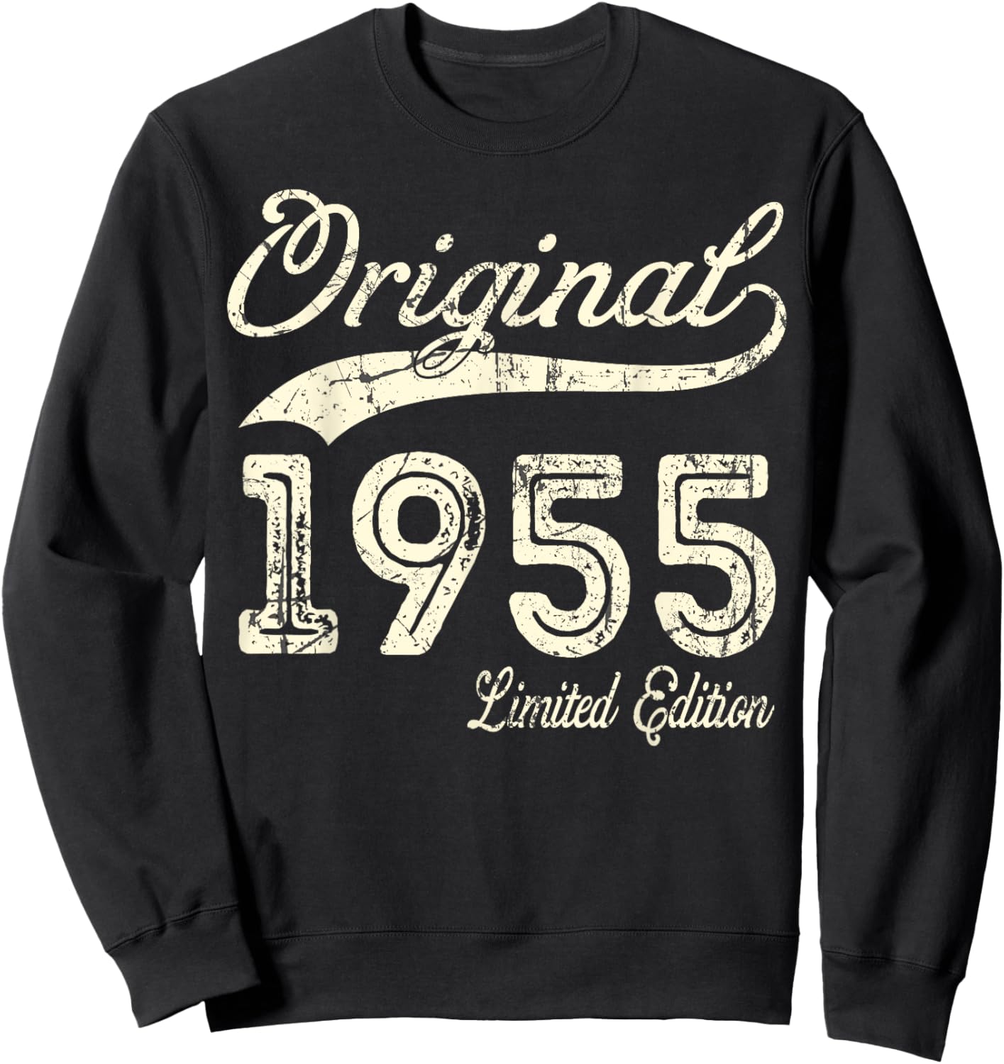 70th Birthday Men Women Vintage 1955 Original Parts Sweatshirt - Sweatshirt | Black