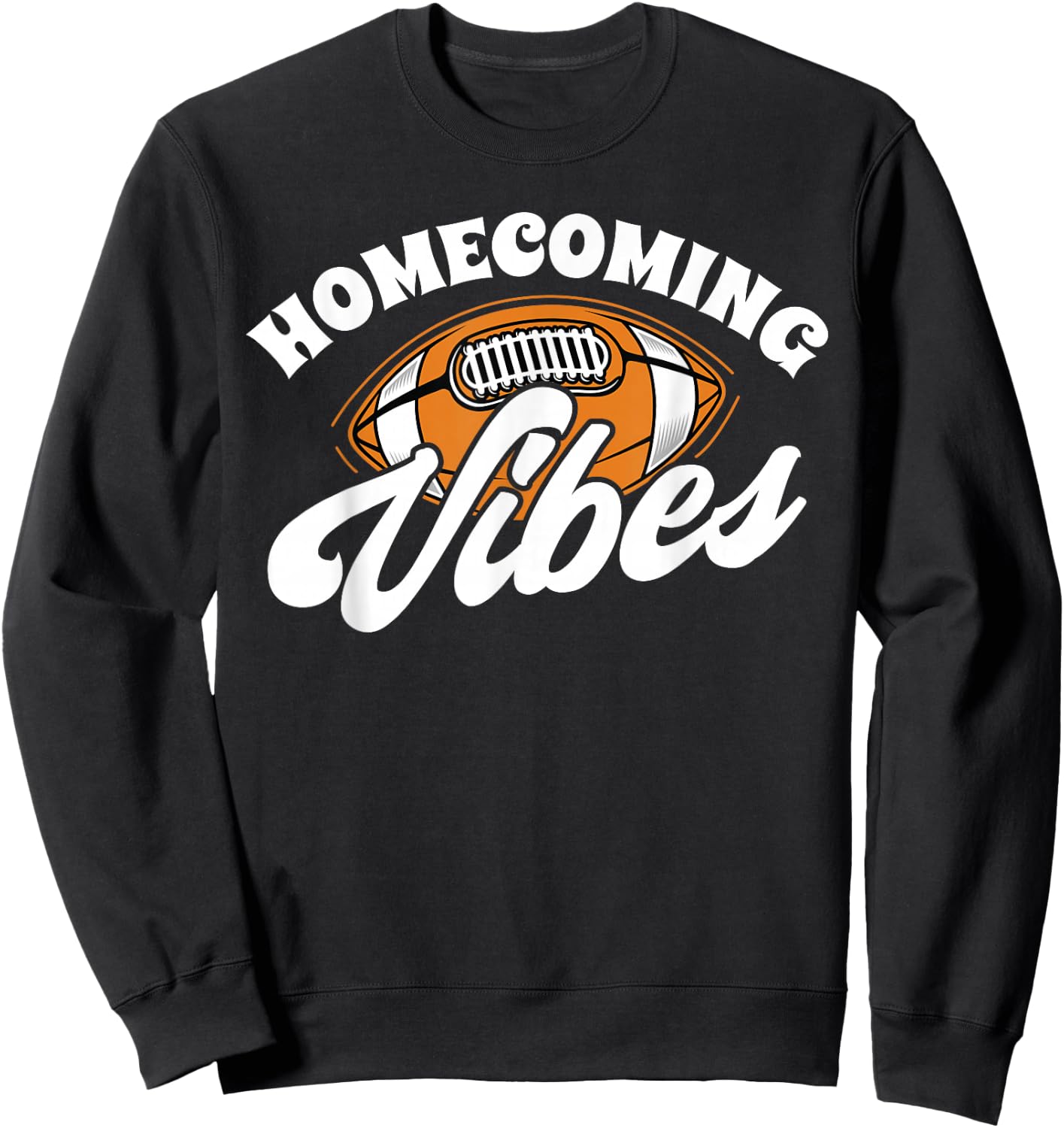 Homecoming Vibes American Football Game Schooling Sweatshirt - Sweatshirt | Black