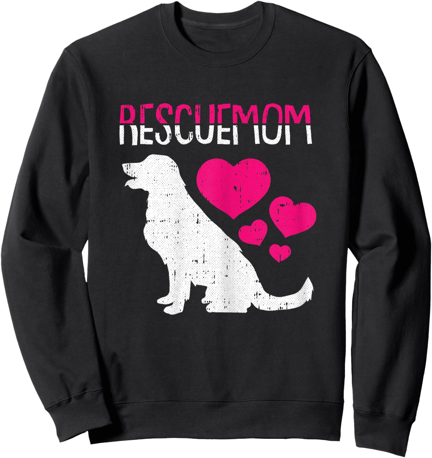 Rescue Mom Mothers-Day Labrador Doggie Adoption Dog Mama Women Sweatshirt - Sweatshirt | Black