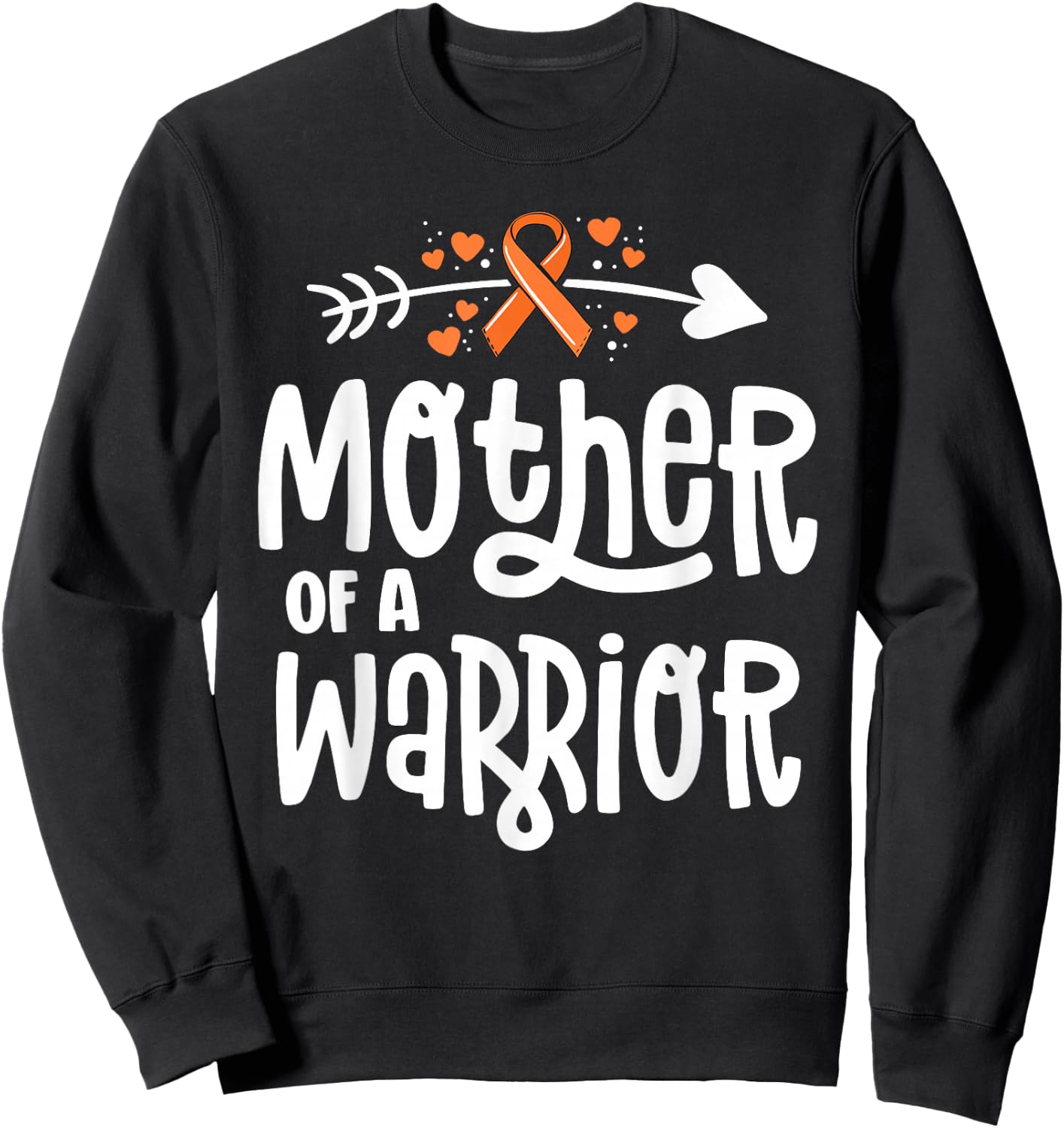 Mother Of A Warrior Mom Family Leukemia Cancer Awareness Sweatshirt - Sweatshirt | Black
