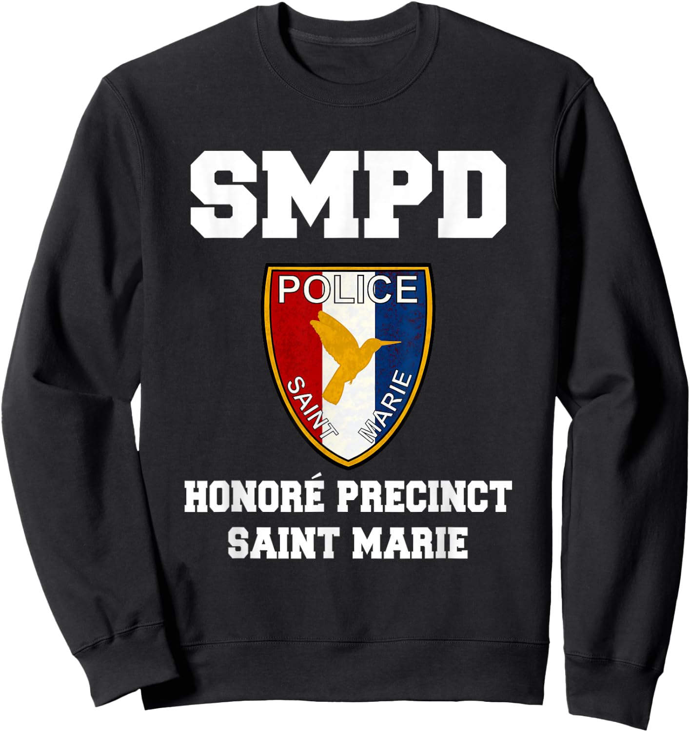 Death Paradise Saint Marie Police Badge Sweatshirt - Sweatshirt | Black