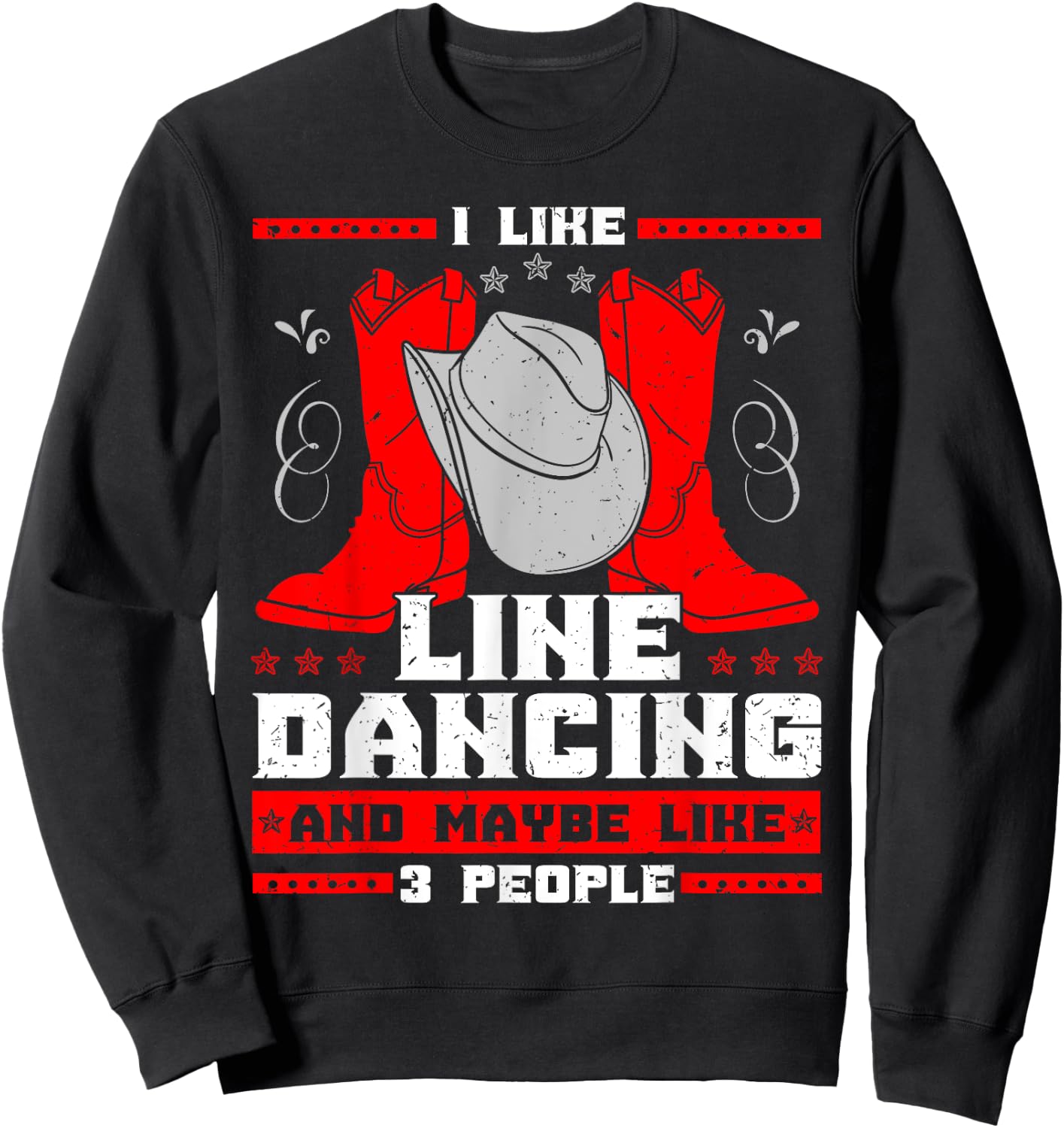 Line Dancing Choreographed Dancer Group Dance Teacher Gift Men Women Kids Sweatshirt - Sweatshirt | Black