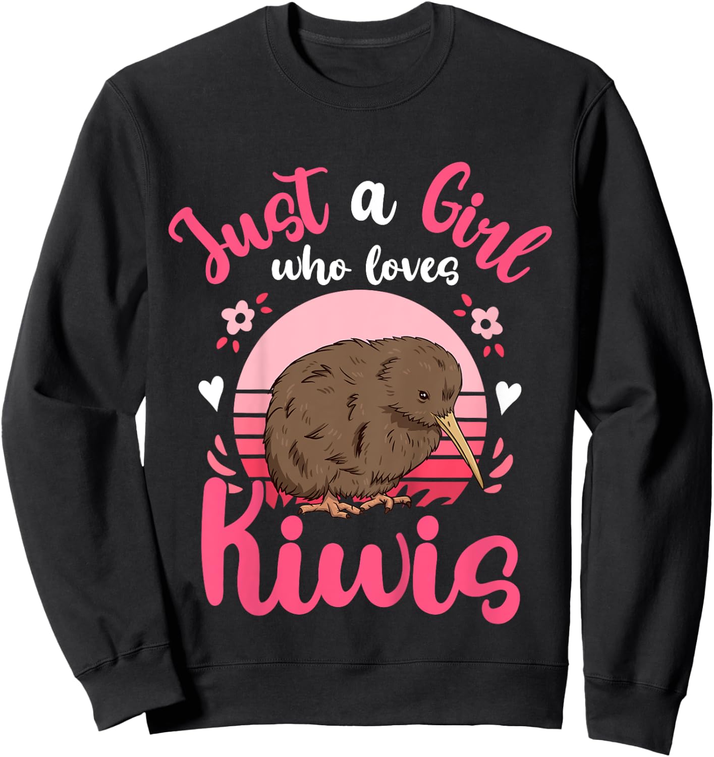 Kiwi Birds Just a Girl Who Loves Kiwis Sweatshirt - Sweatshirt | Black