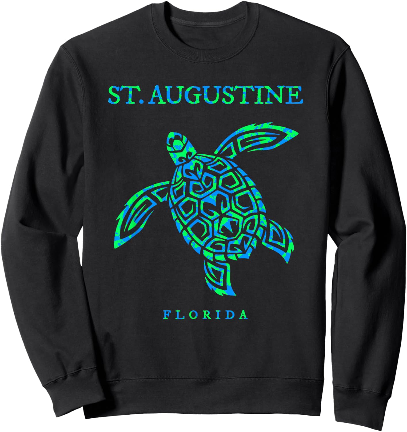 St. Augustine Florida Sea Turtle Boys Girls Souvenir Sweatshirt - Sweatshirt | Black