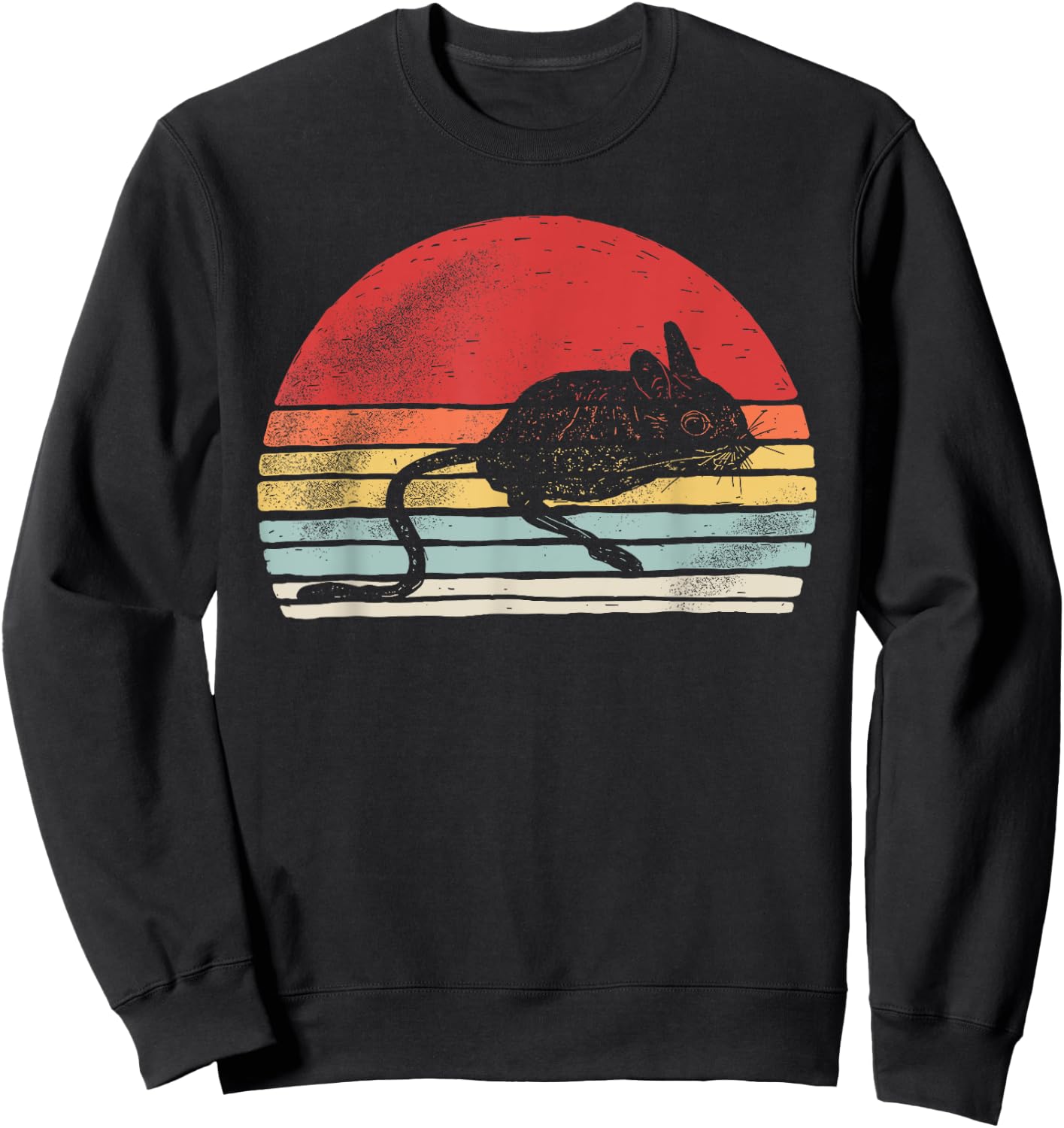 Vintage Retro Jerboa Sweatshirt - Sweatshirt | Black