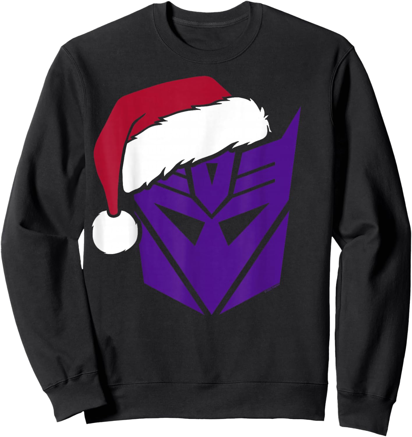 Transformers Christmas Decepticons Santa Hat Logo Sweatshirt - Sweatshirt | Black