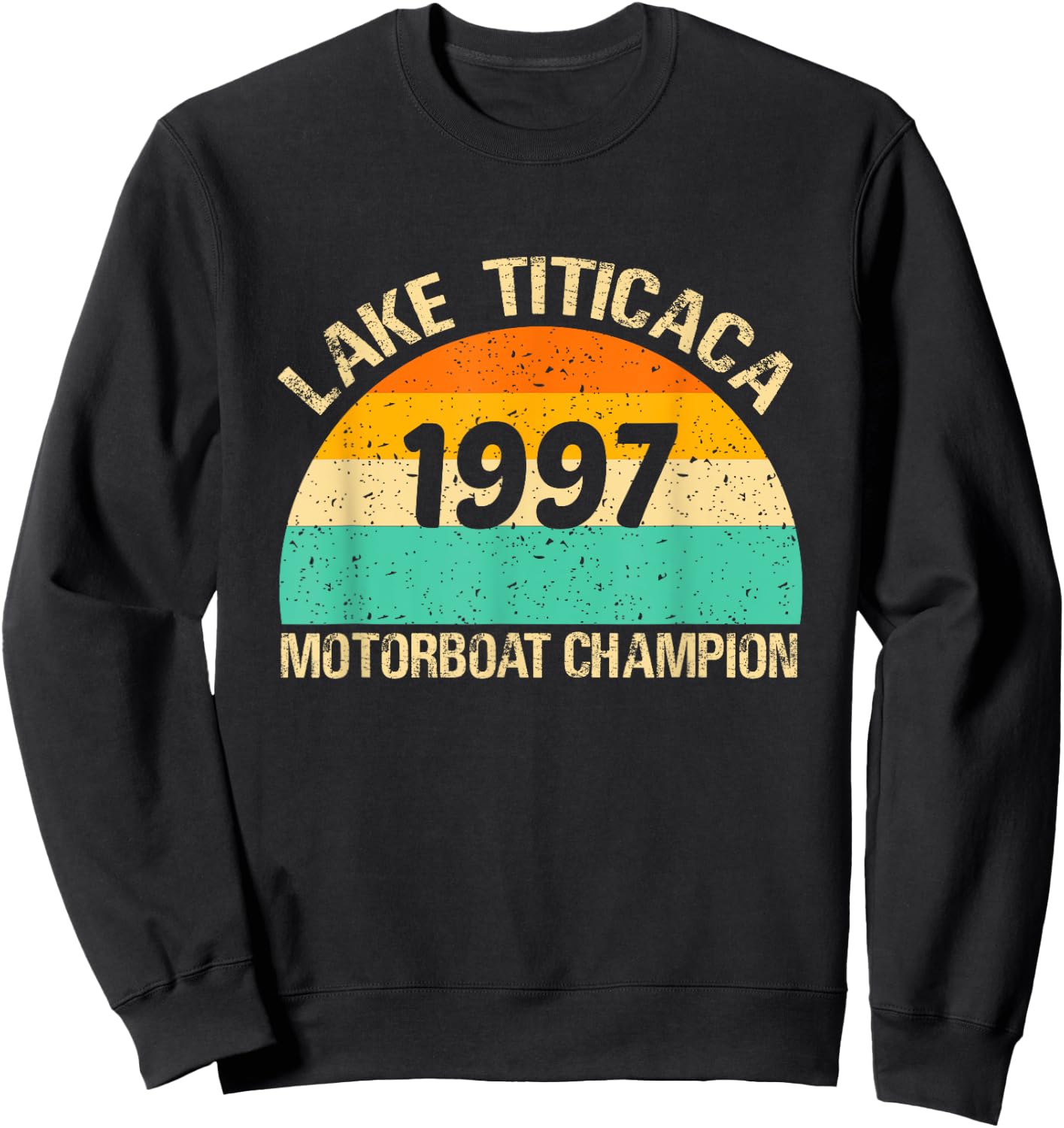 Lake Titicaca Motorboat Champion Sweatshirt - Sweatshirt | Black
