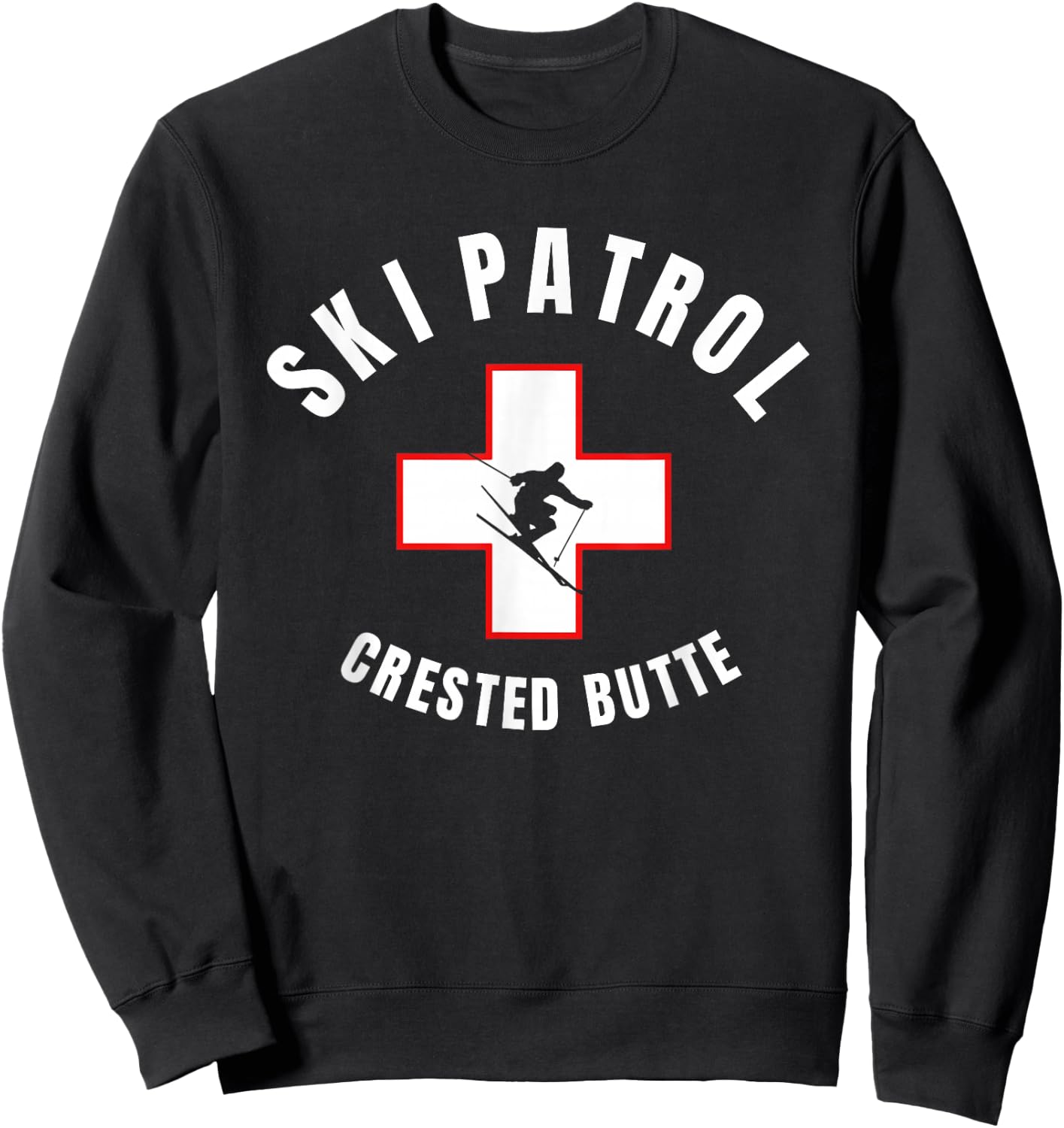 Crested Butte Colorado Ski Patrol Sweatshirt - Sweatshirt | Black