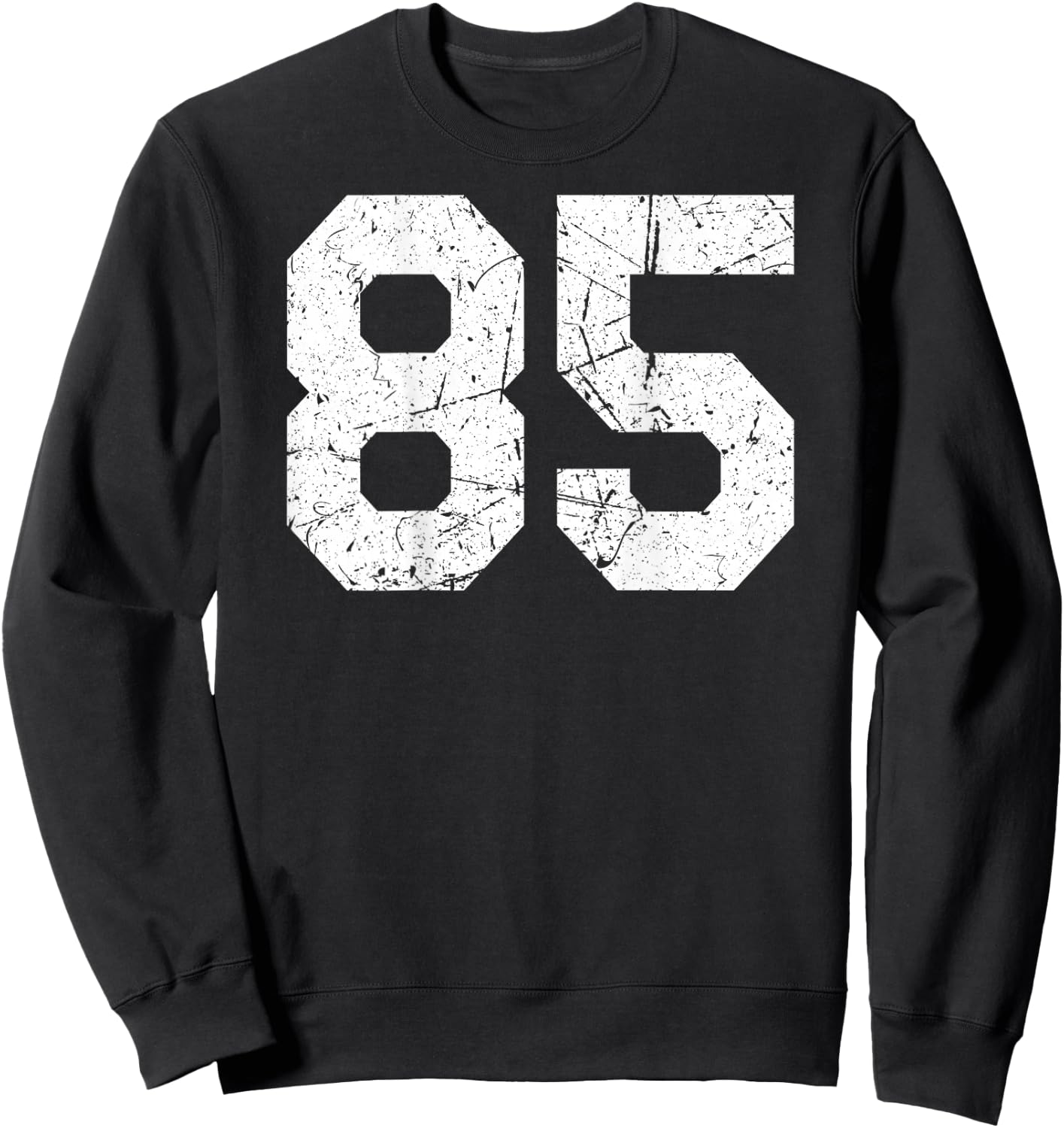 #85 Jersey Uniform Varsity Sports Number, 85th Sweatshirt - Sweatshirt | Black