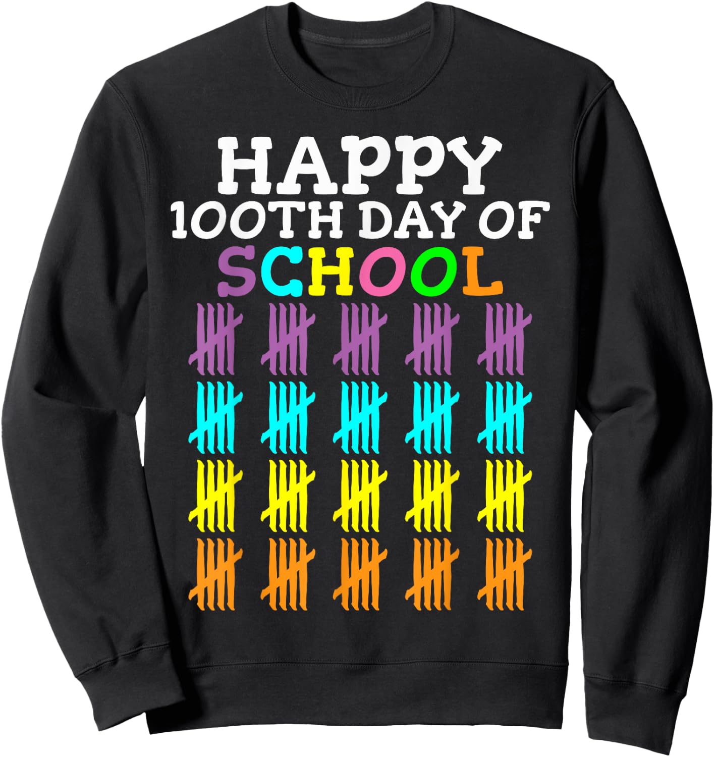 100 Days Of School Student Teacher Sweatshirt - Sweatshirt | Black