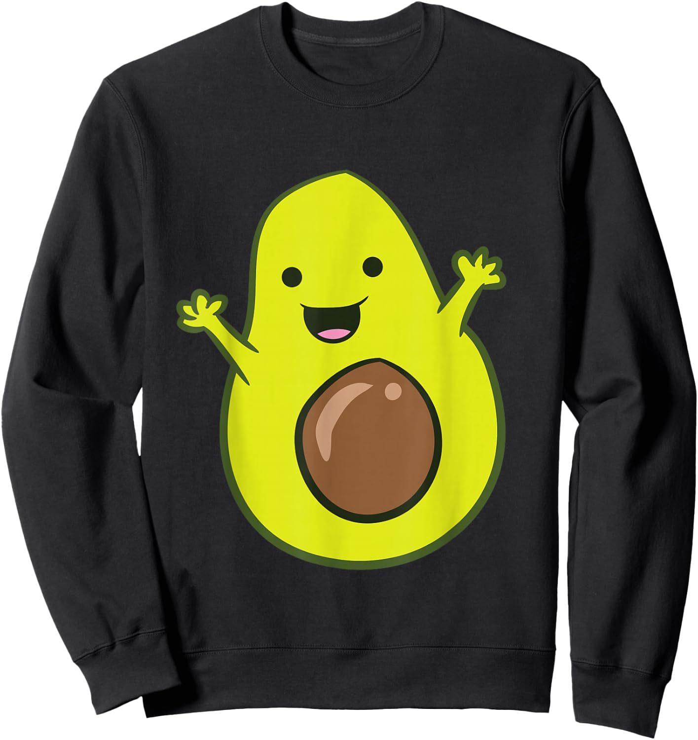 Avocado Costume Funny Avocado Halloween Costume Kids Avocado Sweatshirt - Sweatshirt | Black