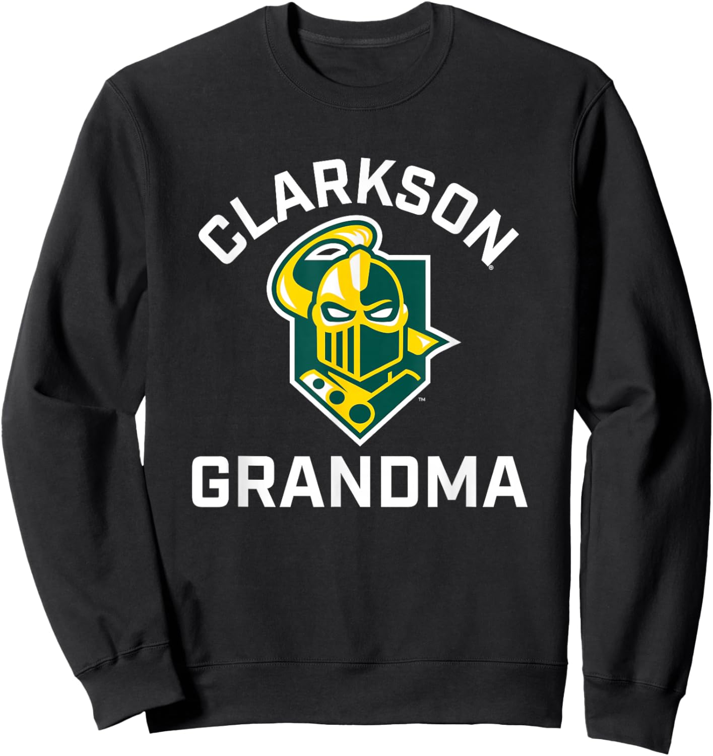 Clarkson University Golden Knights Arched Grandma Sweatshirt - Sweatshirt | Black