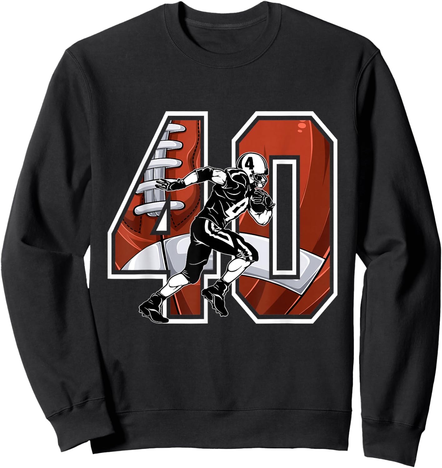 I'm 40 Years Old Football Player 40th Birthday Party Boys Sweatshirt - Sweatshirt | Black