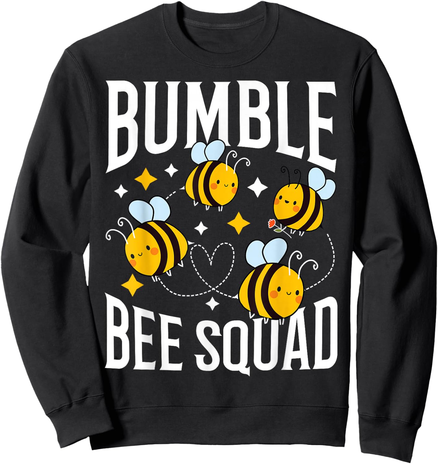 Bumble Bee Squad Beekeeper Bees Shirt Friends Gift Sweatshirt - Sweatshirt | Black