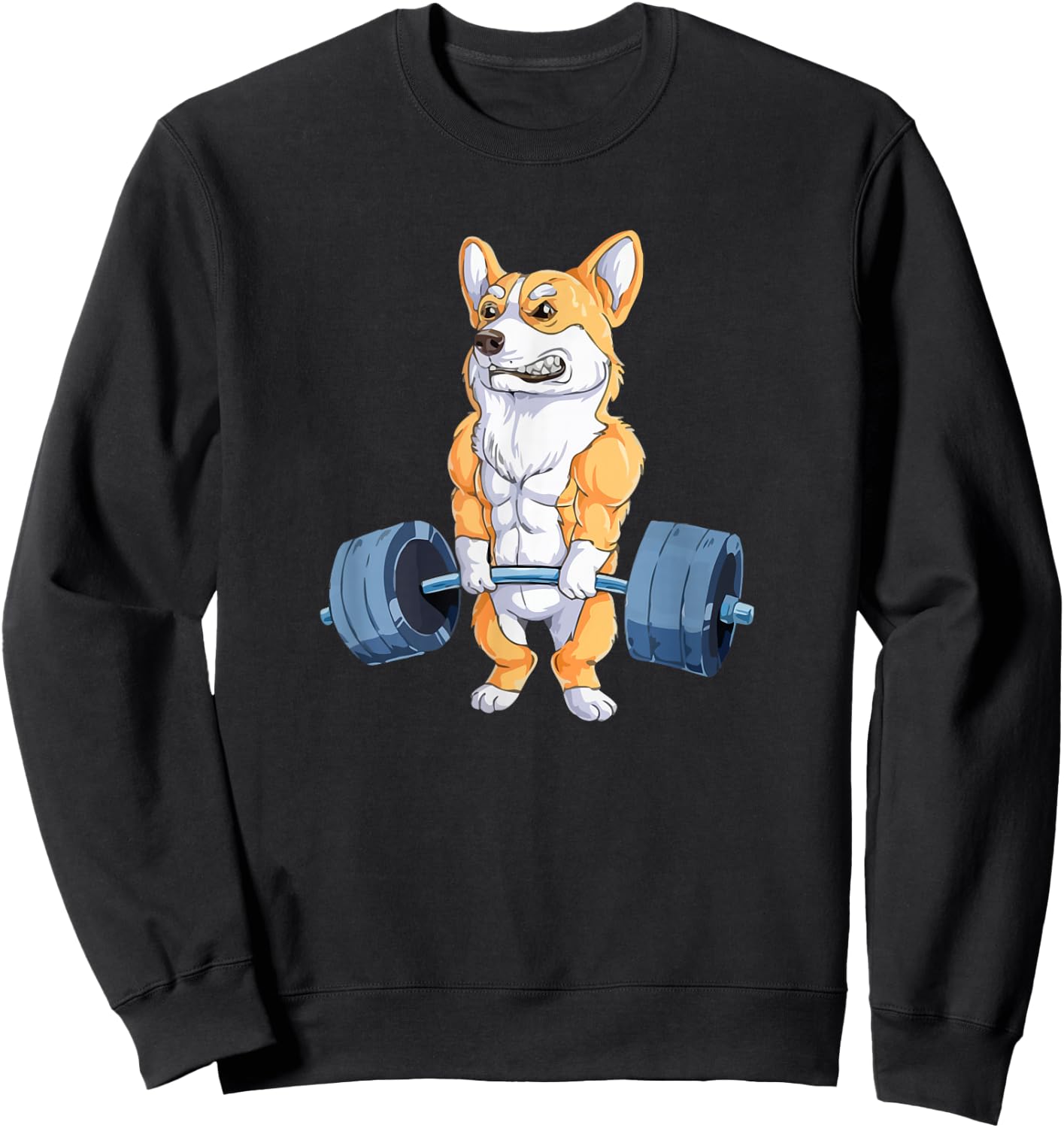Buff Power Lifting Corgi Bodybuilder. Sweatshirt - Sweatshirt | Black