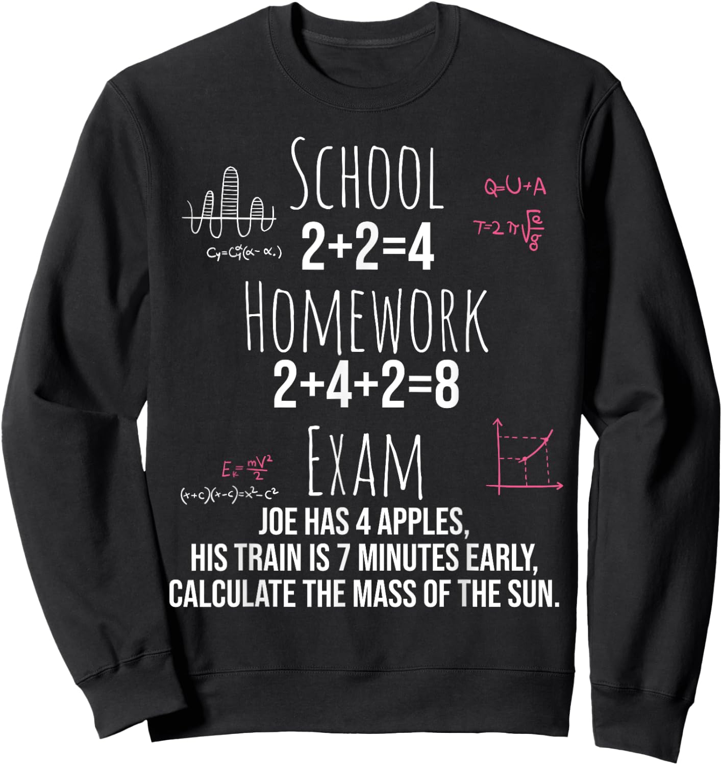 Funny Math Gift Teen Girls Tween Women Teacher College Small Sweatshirt - Sweatshirt | Black